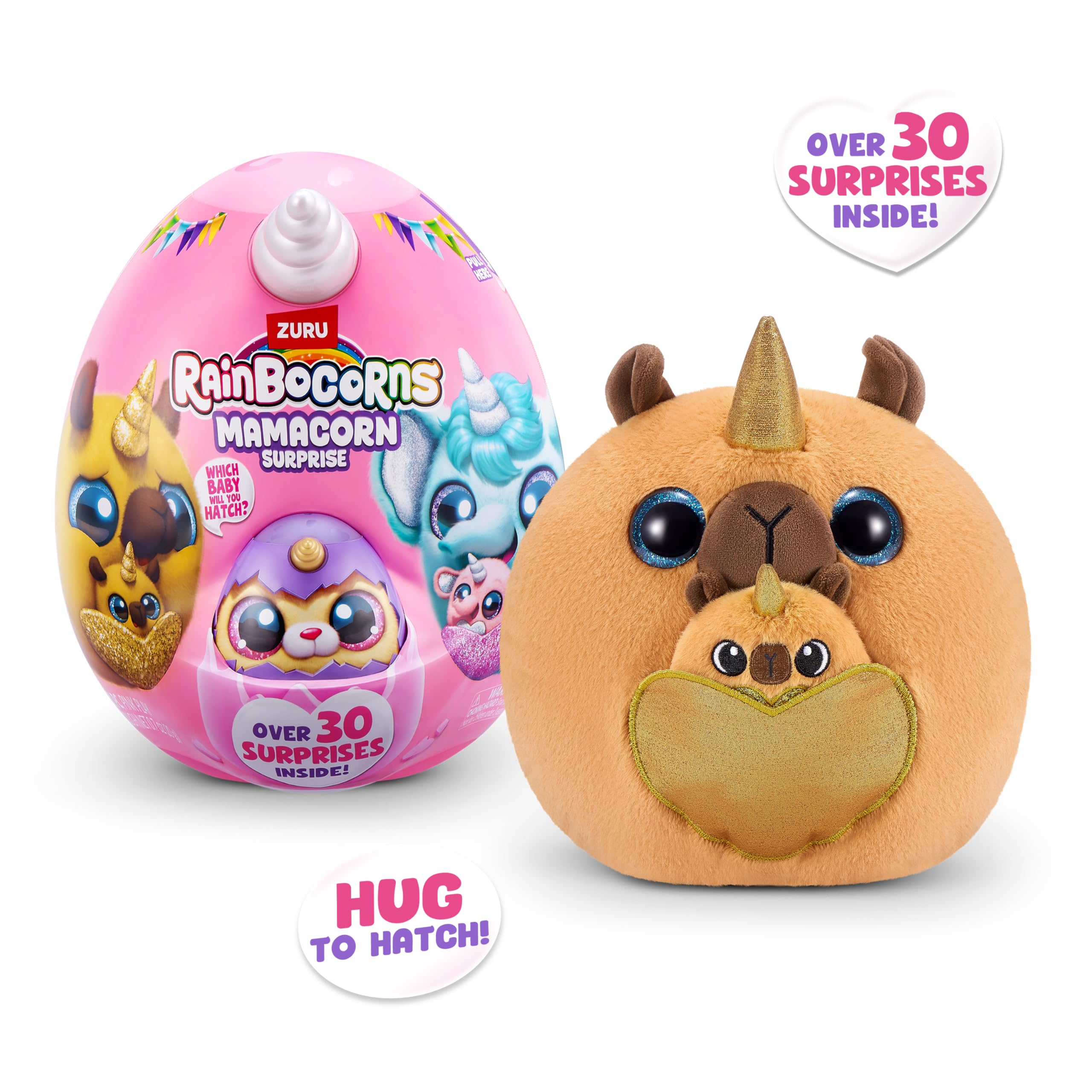 Rainbocorns Mamacorn Surprise by ZURU - Collectible Plush Toy with 30+ Surprises for Girls 3+ 2