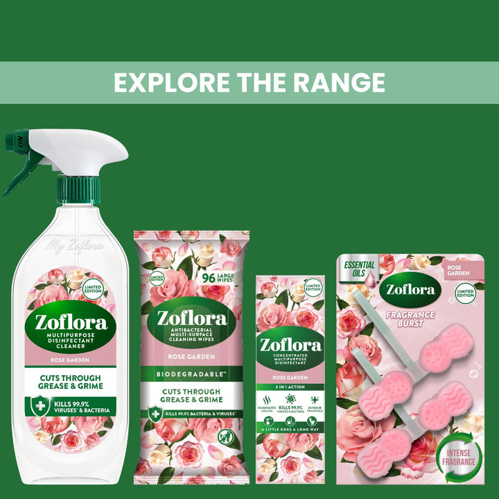 Zoflora - Fragrance Burst Toilet Rim Blocks Rose Garden, 2 x 48g