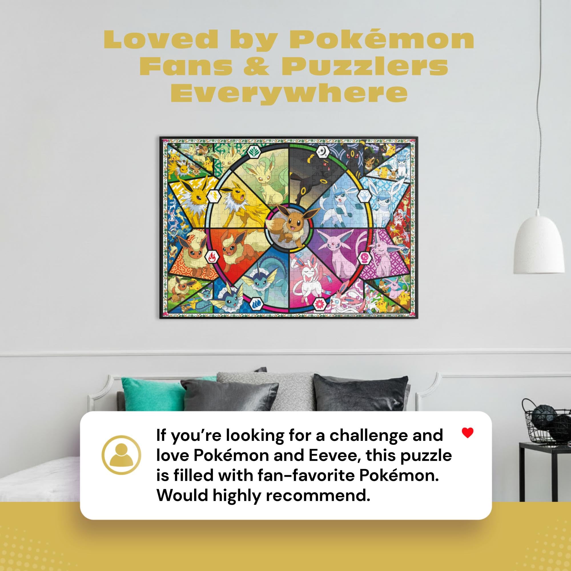 Buffalo Games Eevee's Stained Glass - 500 Piece Jigsaw Puzzle | Unisex Adult | 21.25" x 15" 7