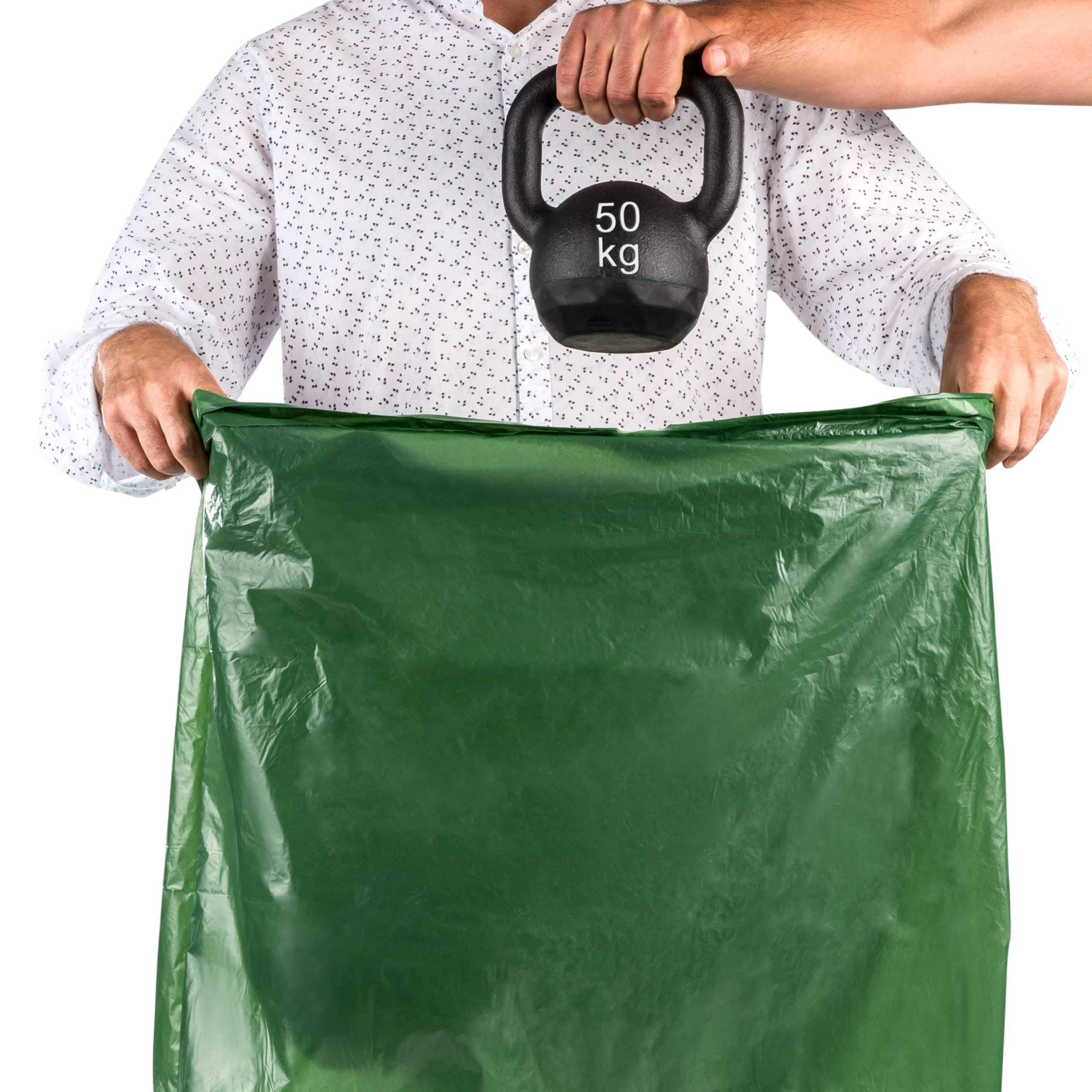 Relevo 100% Recycled Heavy Duty Bin Bags 100L - 13 Pack, Green 4