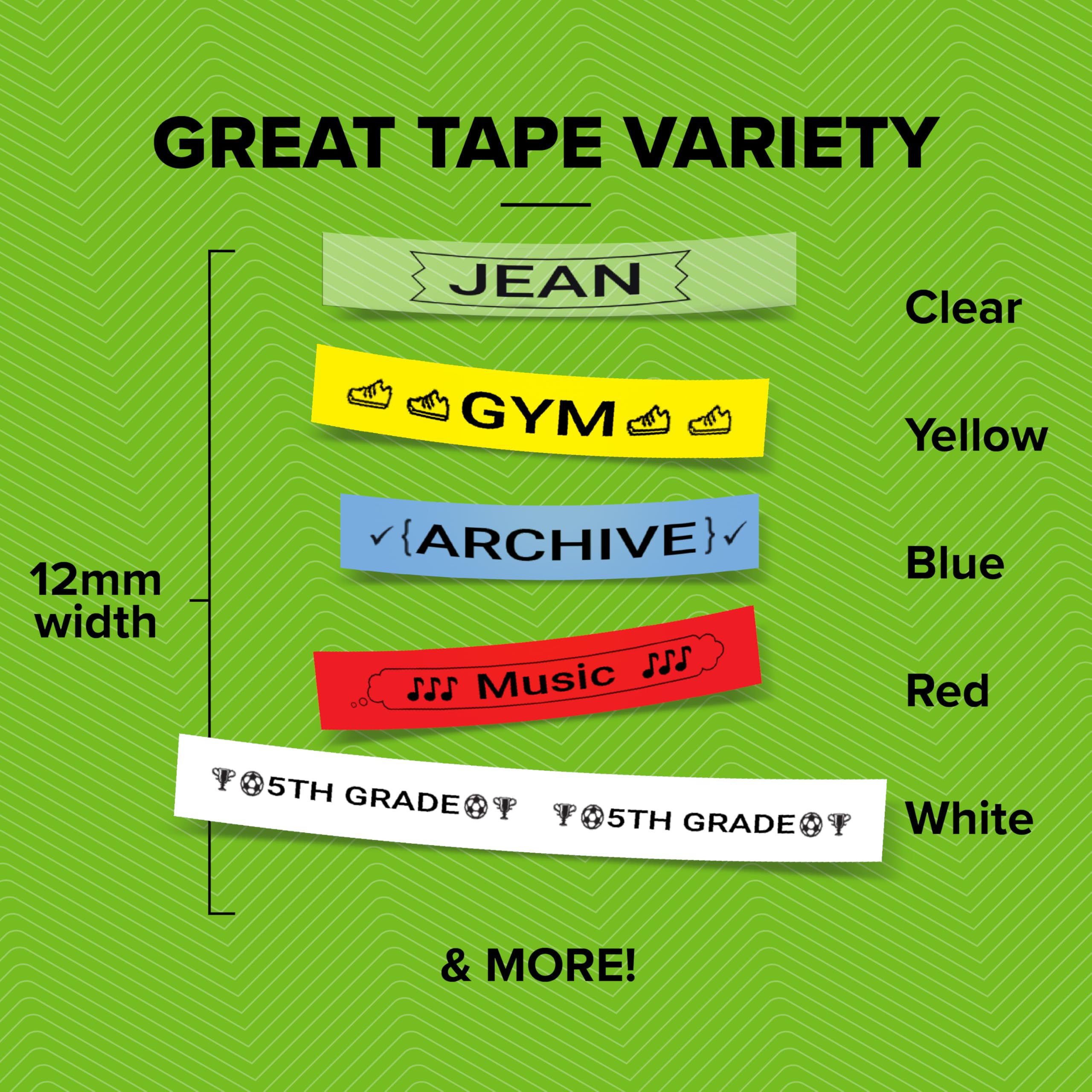 Dymo LetraTag Paper Labels | Black Print on White | 12 mm x 4 m Roll | Model 10697 2