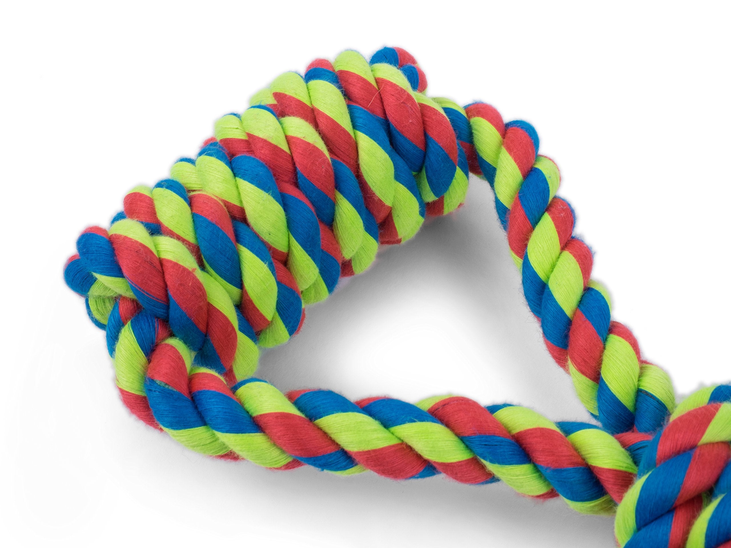 Petface Toyz Rope Ball Tugger Dog Toy for Medium & Large Breeds | Durable Synthetic 3