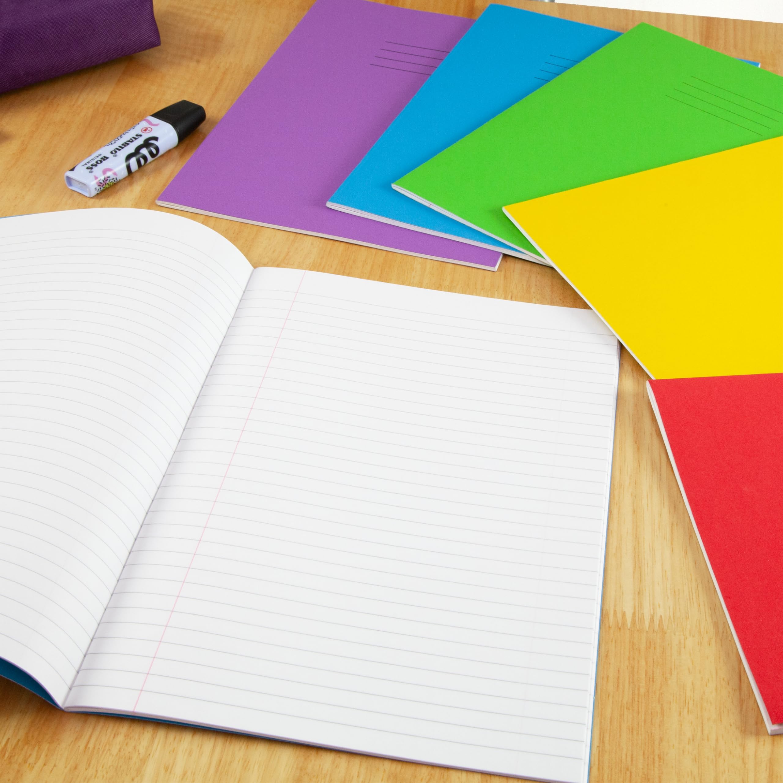 Hamelin A4 8 mm Ruled Composition Notebook - Purple, 48 Pages, 75 gsm Paper (10 Pack) 6