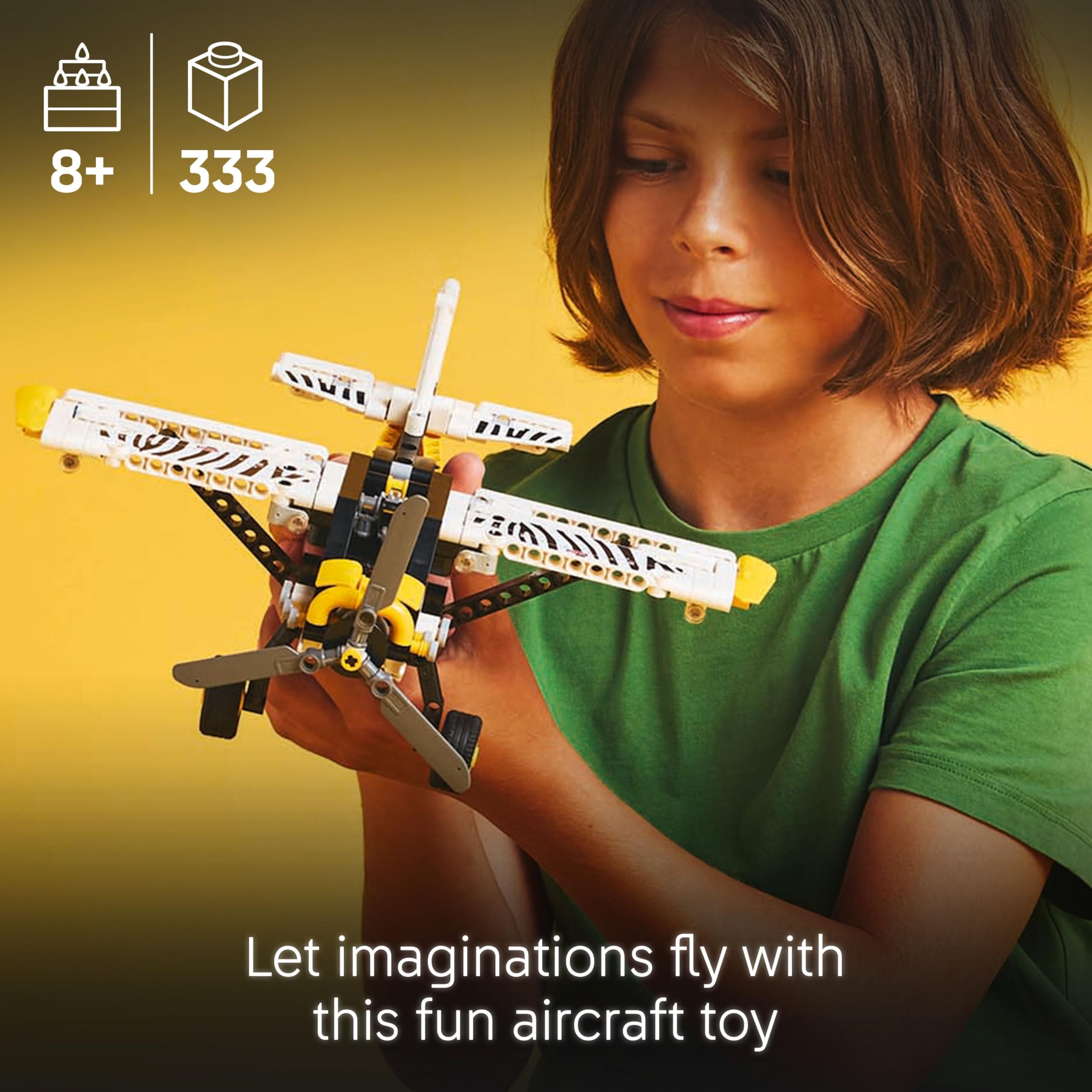 LEGO Technic Bush Plane Toy Airplane Set 42198 for Ages 8+ | Working Propeller & Engine 2