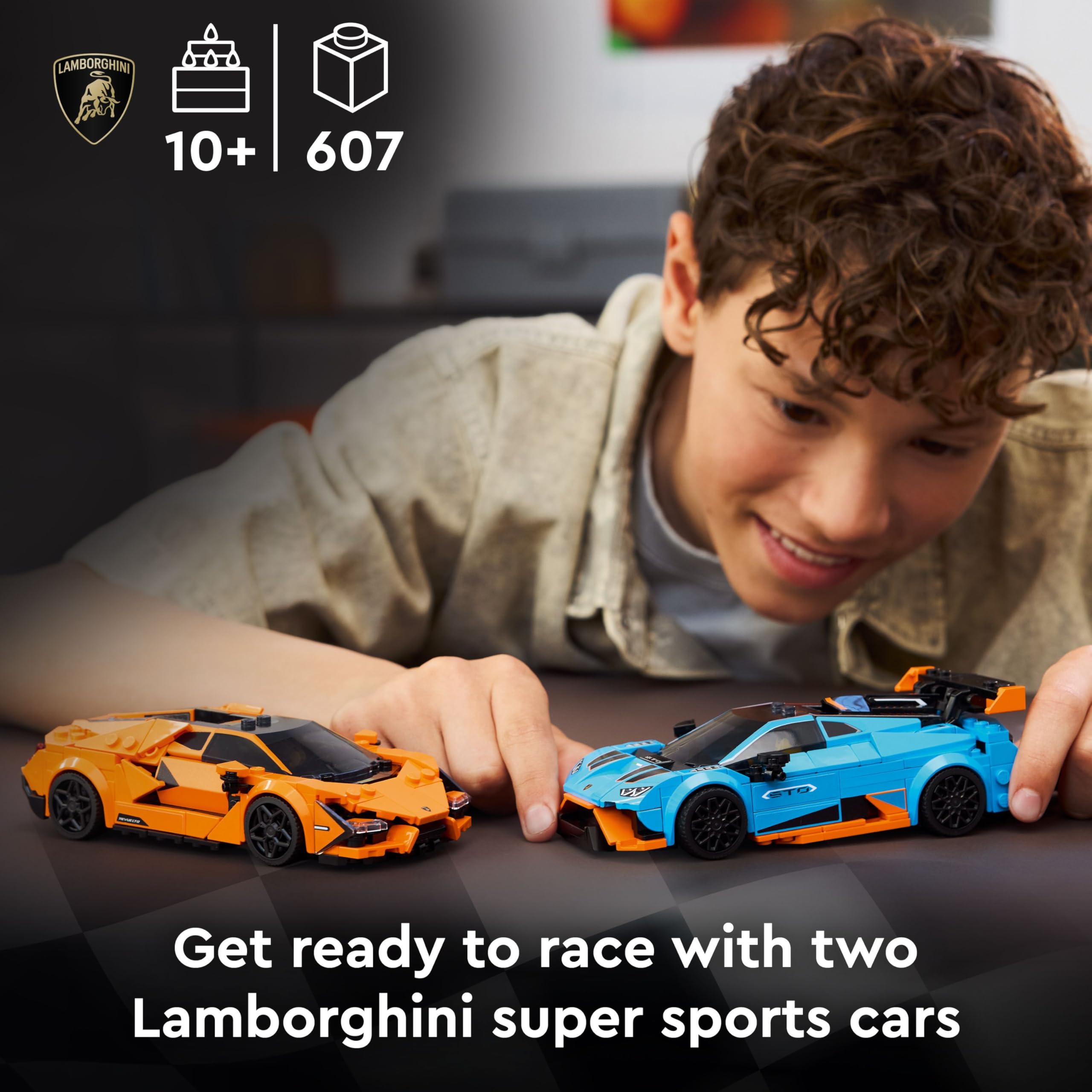 LEGO Speed Champions Lamborghini Revuelto & Huracán STO Building Set | Ages 10+ 2