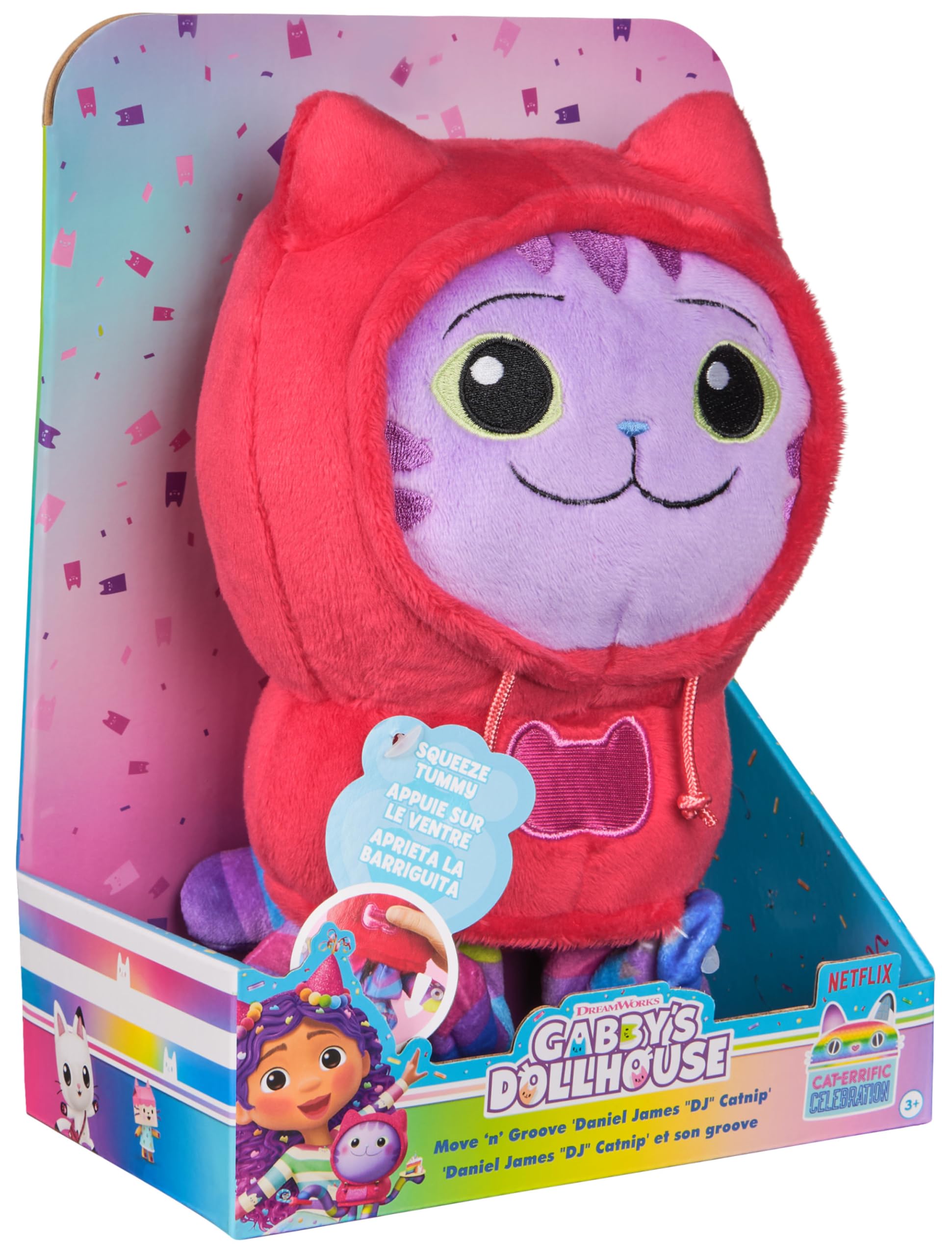 DJ Catnip Move & Groove Plush Toy - Interactive 25cm Gabby’s Dollhouse Figure 4