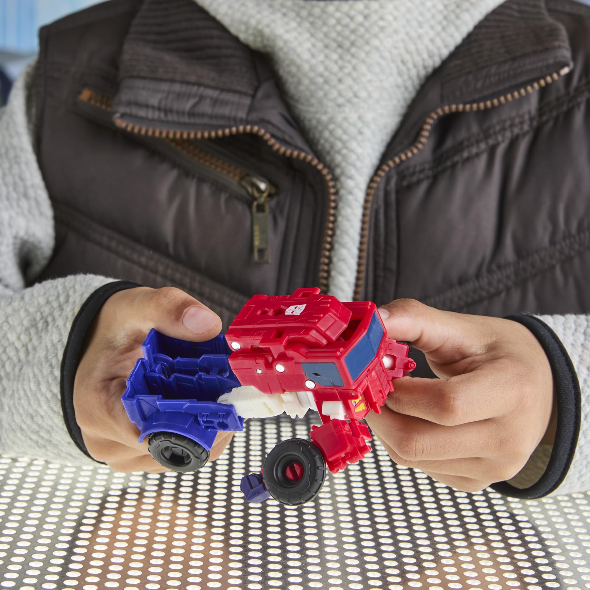 Transformers Optimus Prime Cyber Changers Action Figure | 4-Step Conversion | 10cm 4