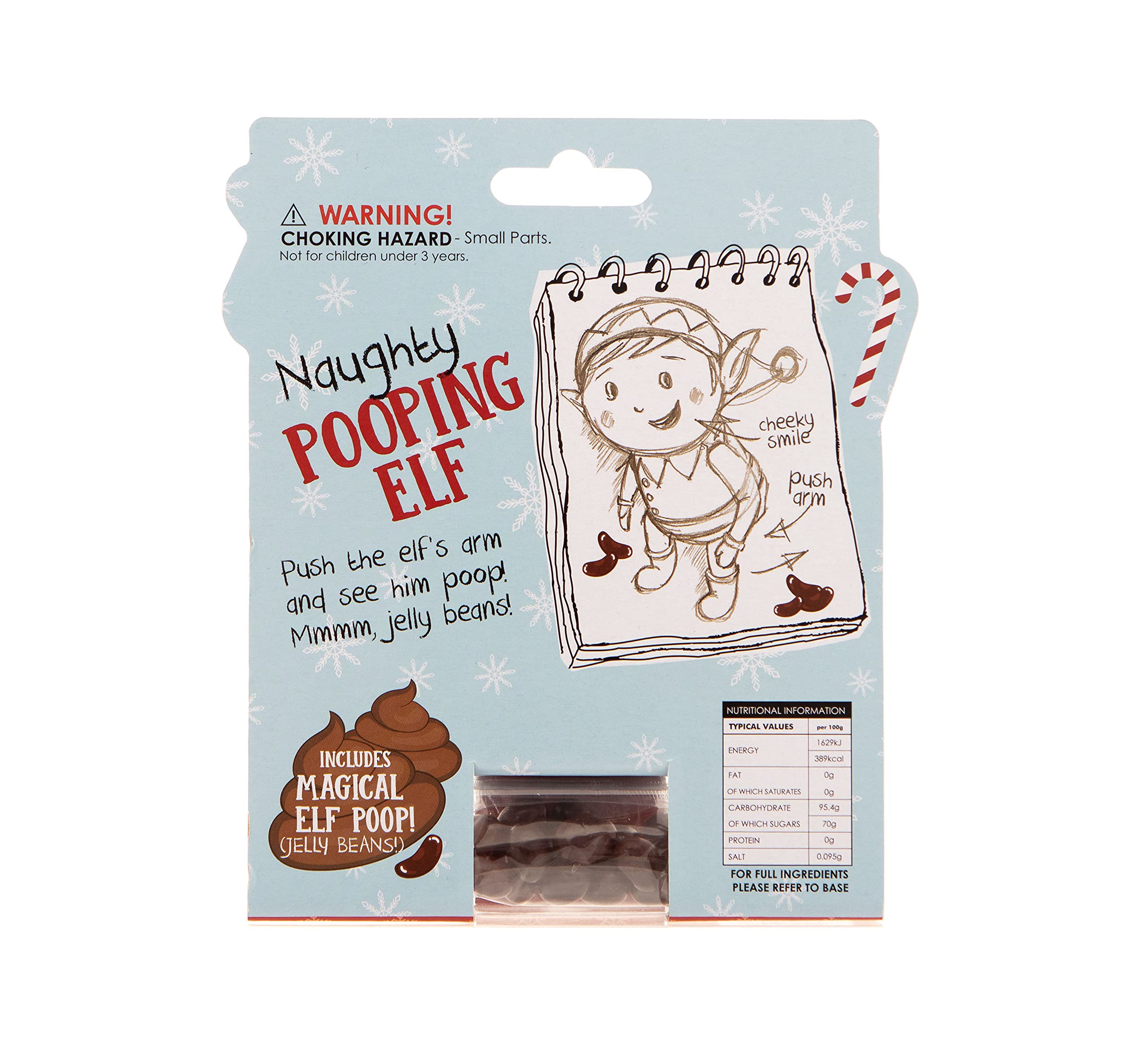 Pooping Elf Toy by Boxer Gifts - Refillable Novelty Stocking Filler for Kids, Brown 12