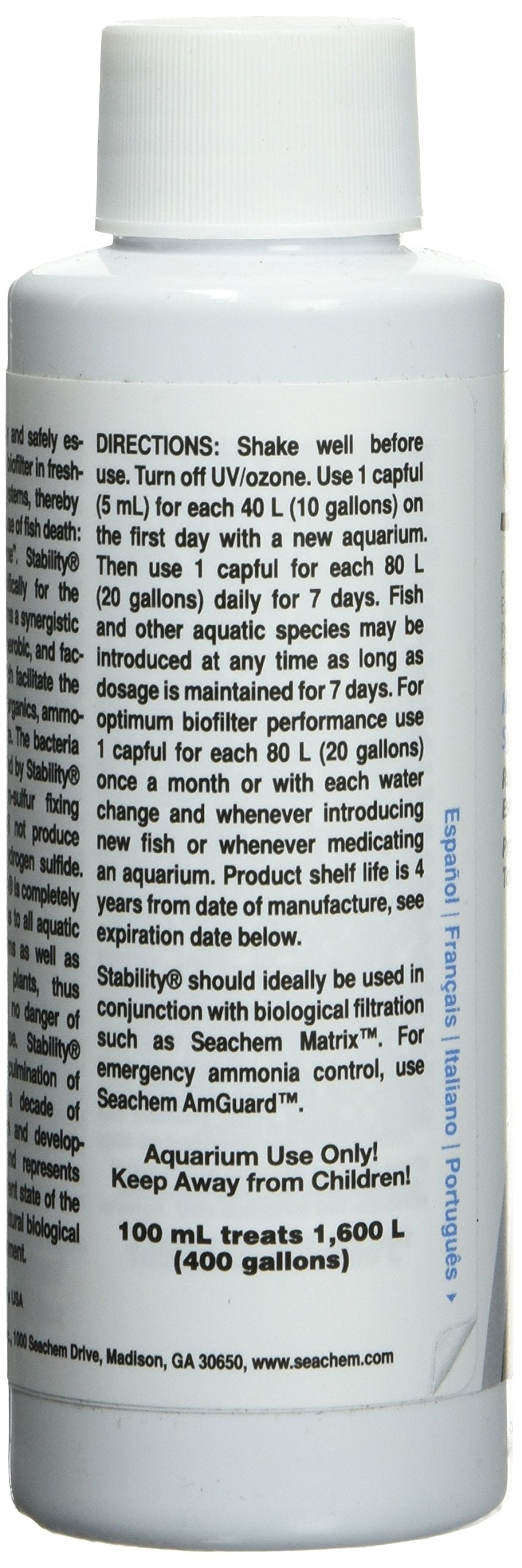Seachem Stability Tank Stabilization System - Rapid Bio-filter Establishment | 100 ml 3