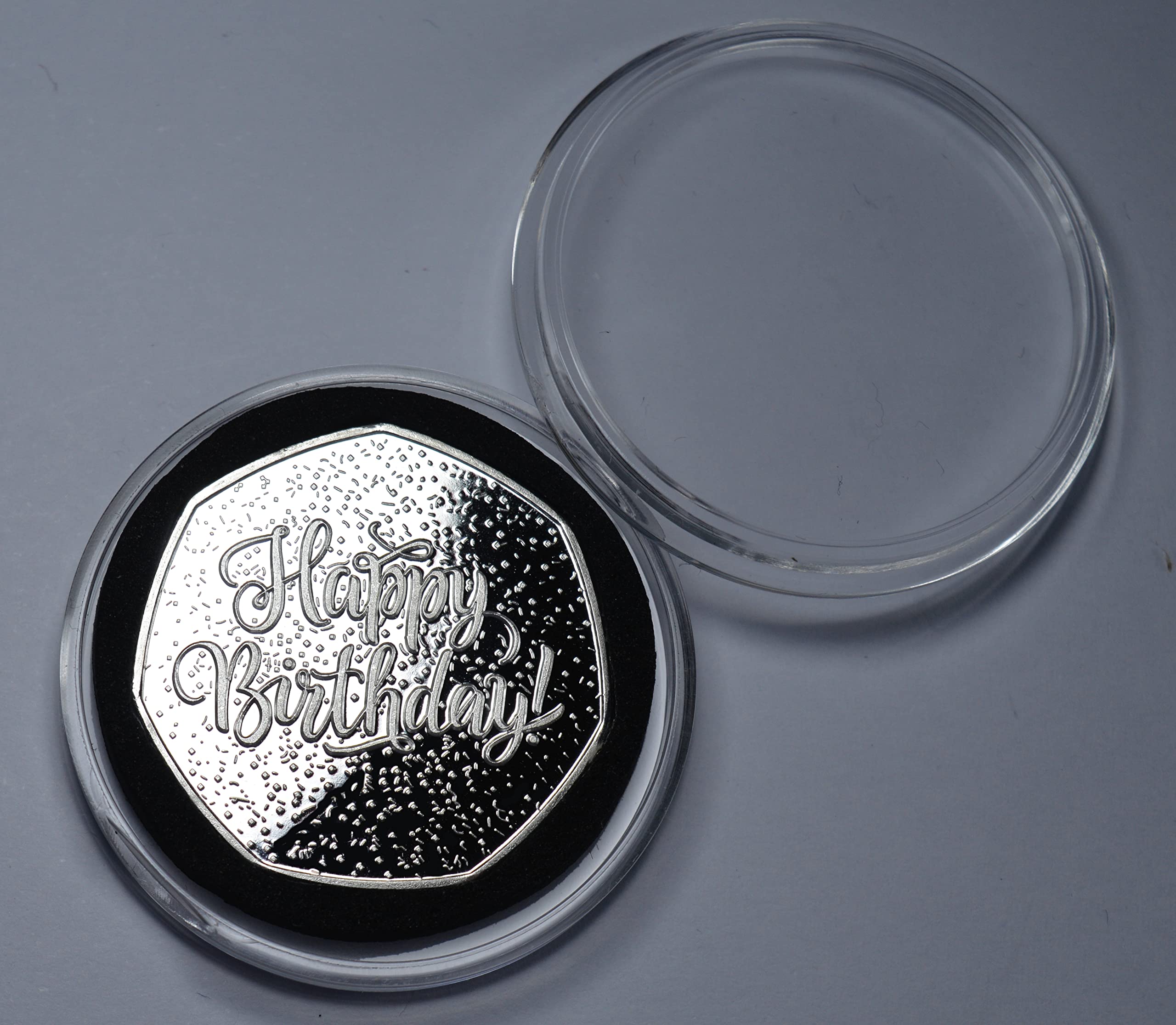 13th Birthday Silver Commemorative Coin - .999 Silver Plated, 27mm Diameter in Capsule 7