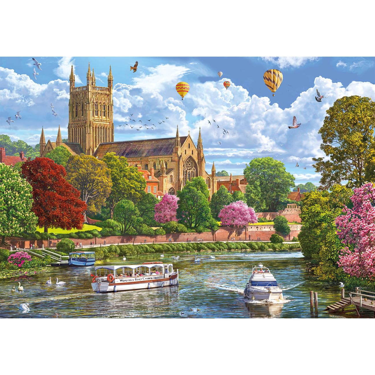 Gibsons Worcester from the River Jigsaw Puzzle - 500 Pieces | 48 x 34 cm 5