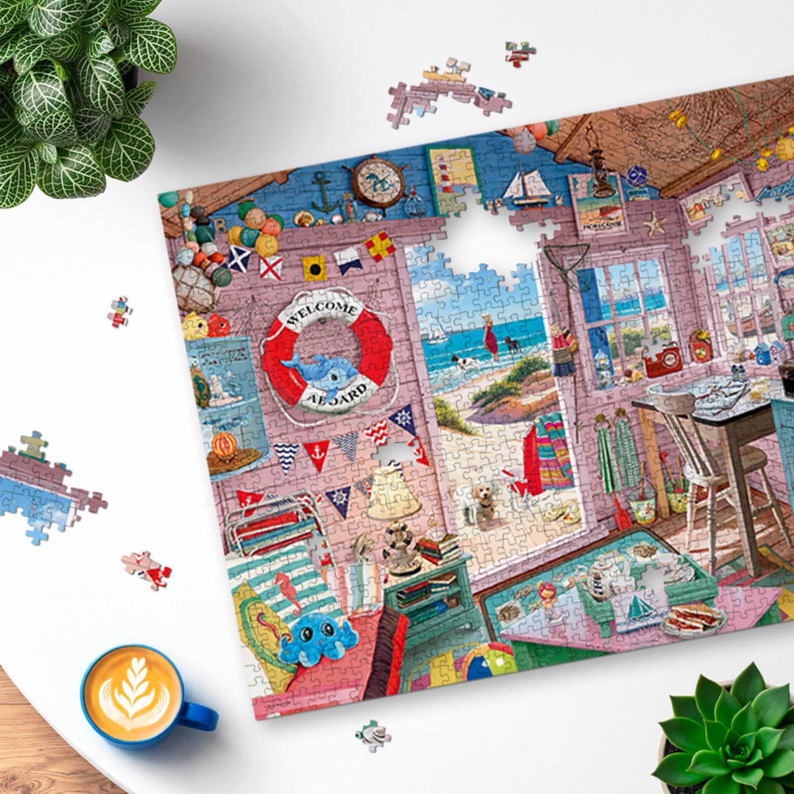 Ravensburger My Haven The Beach Hut Jigsaw Puzzle - 1000 Pieces | Scenic Design | 70 x 50 cm 5