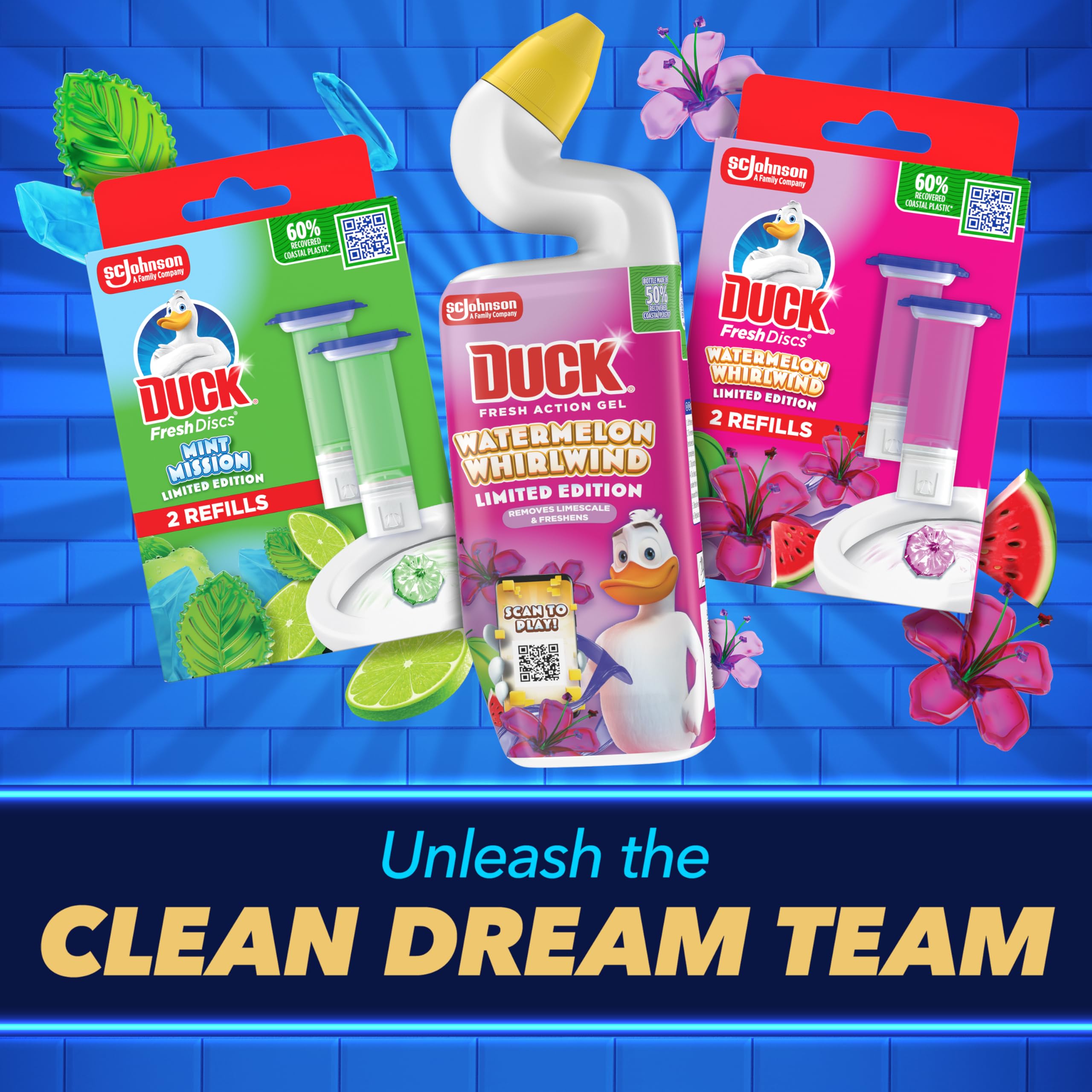 DUCK Fresh Discs Toilet Cleaner Starter Kit - Continuous Fragrance & Limescale Prevention | 5 Discs 7