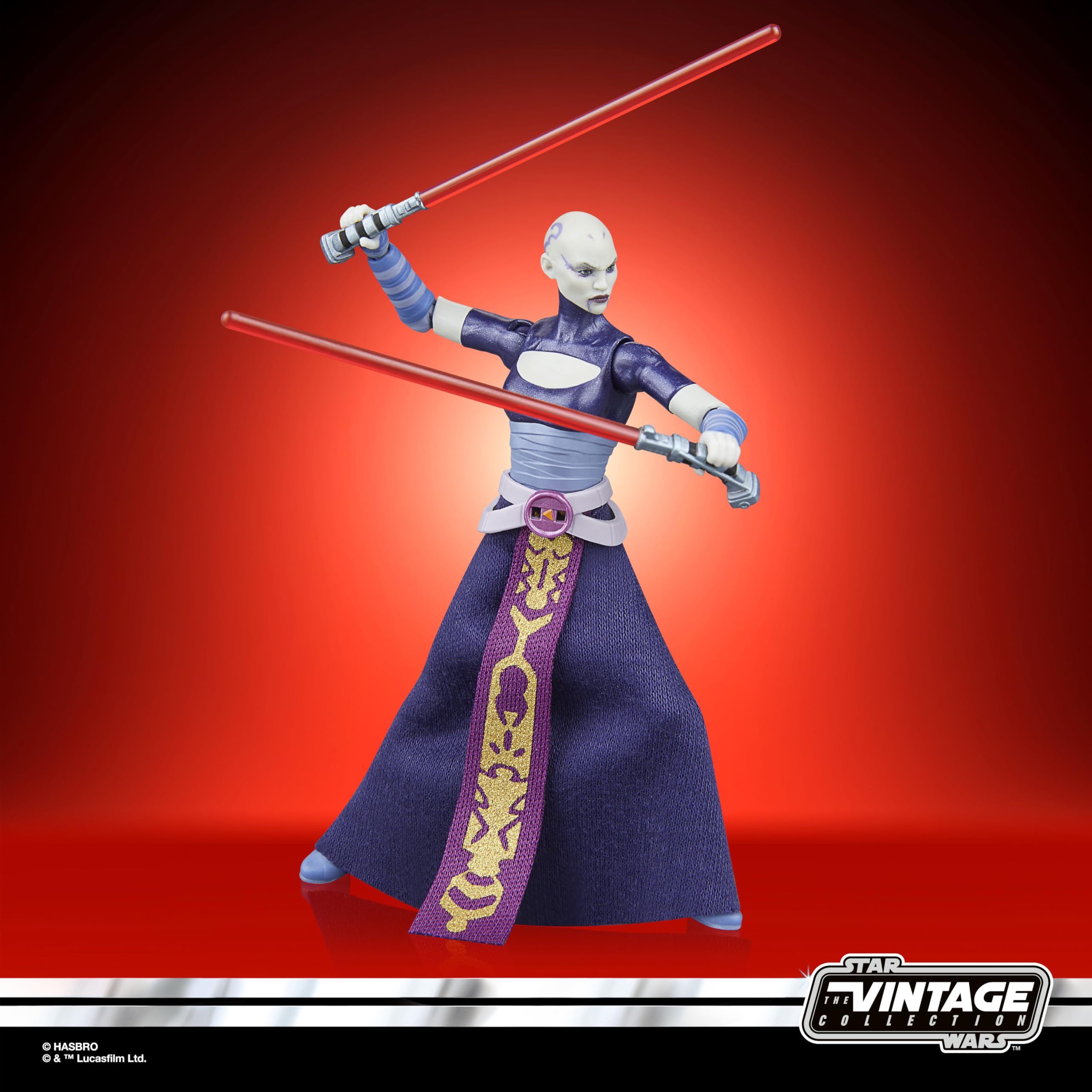 Star Wars The Vintage Collection Asajj Ventress Action Figure - 9.5 cm Scale, The Clone Wars Series-Inspired Collectible 5