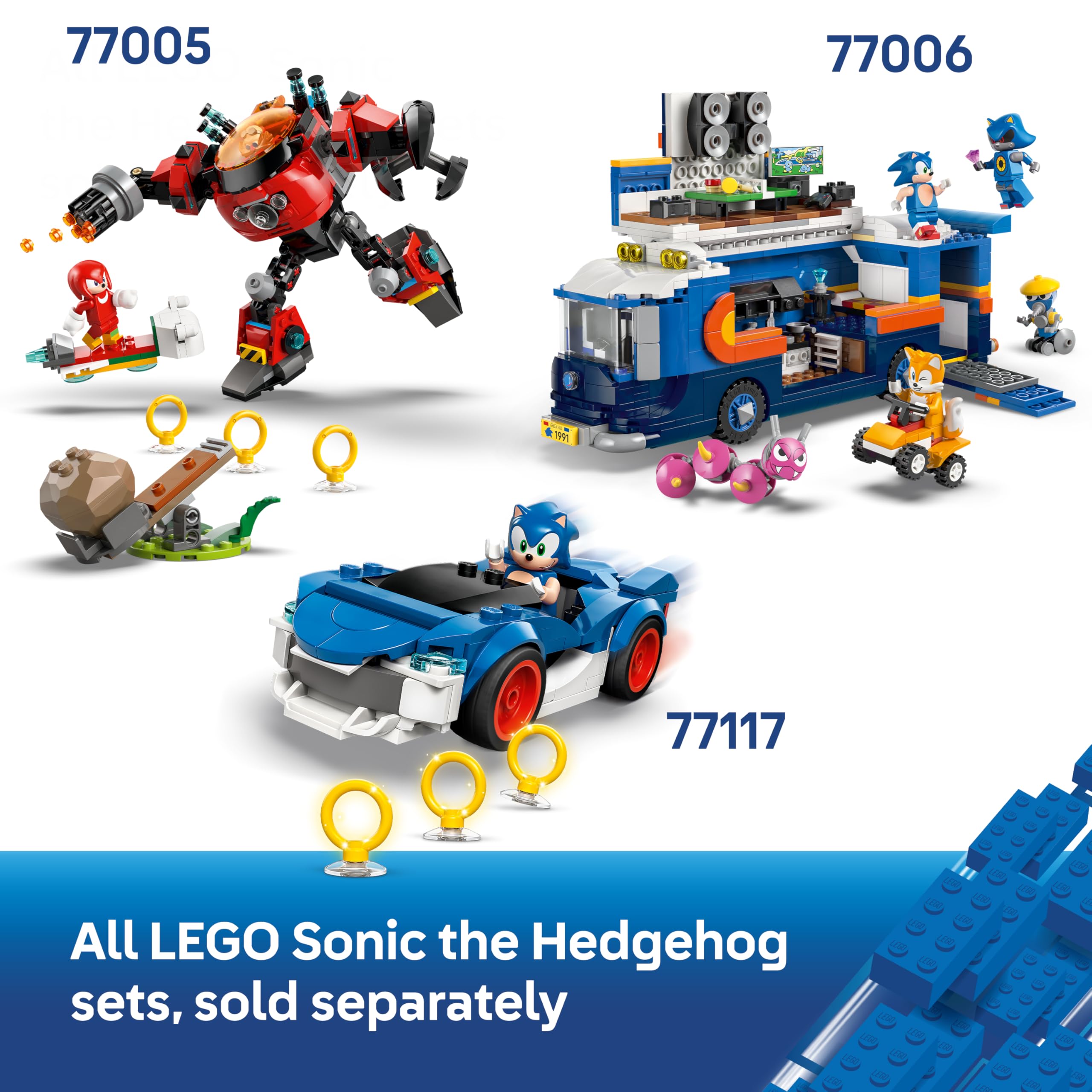 LEGO Sonic the Hedgehog Silver's Car vs. Knuckles' Monster Truck Building Set 77118 for Ages 8+ 7