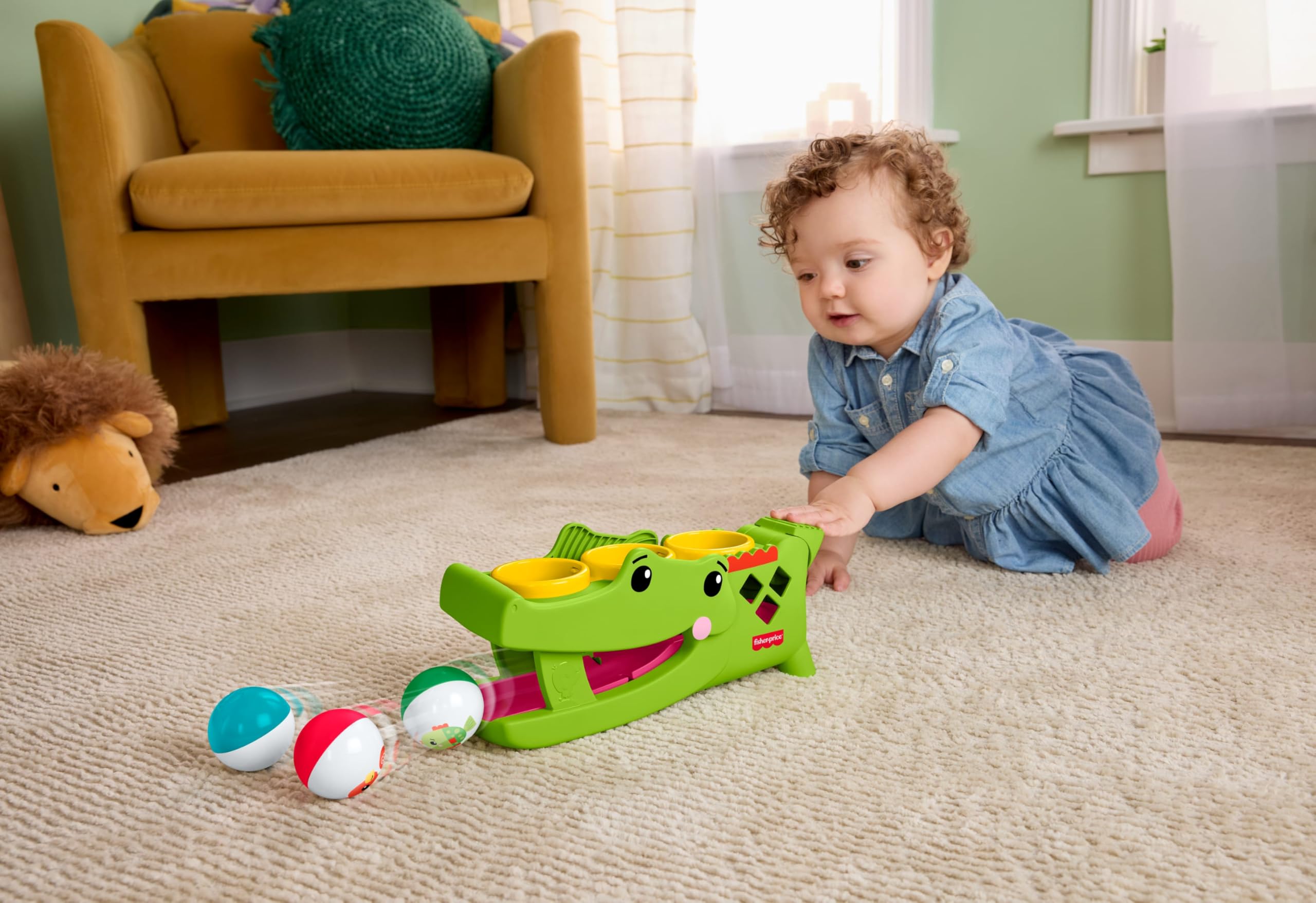 Fisher-Price Sit & Tap Rolligator Baby Toy | 9+ Months | Multicolor