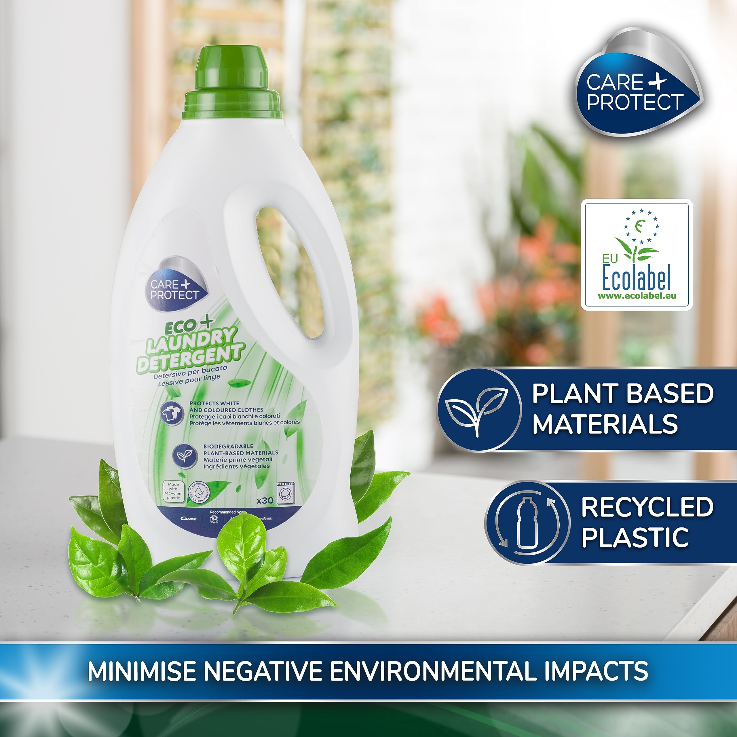 CARE + PROTECT ECO+ Liquid Laundry Detergent - 1.5L | Concentrated | Hypoallergenic | Aloe Vera Scent 5