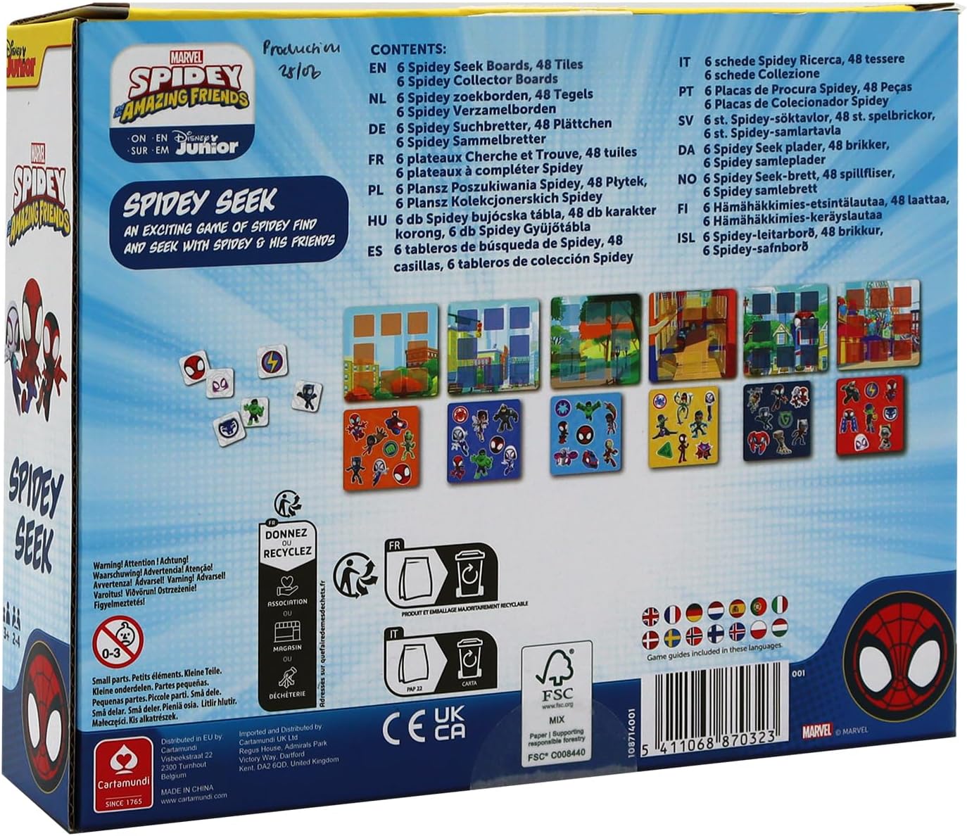 SHUFFLE Spidey and His Amazing Friends Seek and Find Board Game 4