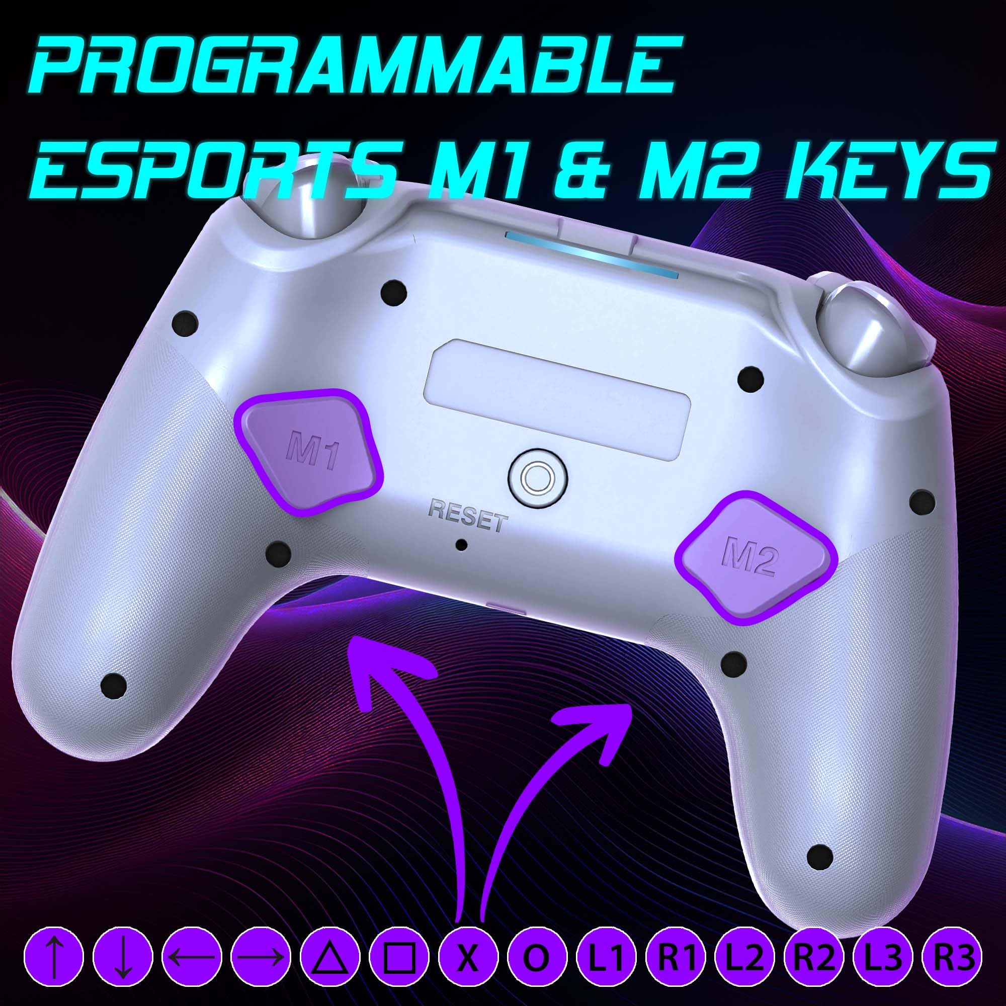 Subsonic – Wireless PS5/PC Controller with Programmable Paddles, RGB LEDs & Turbo Function 16