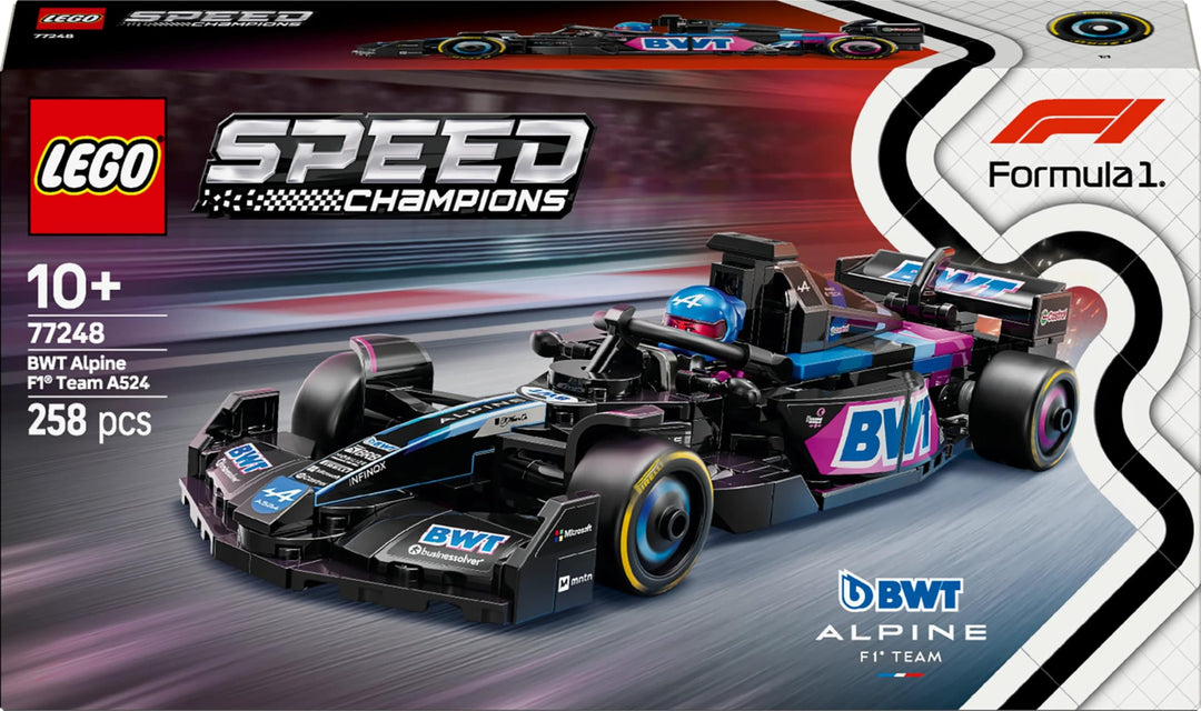 LEGO Speed Champions BWT Alpine F1 Team A524 Race Car Toy - Building Set for 10+ with Minifigure