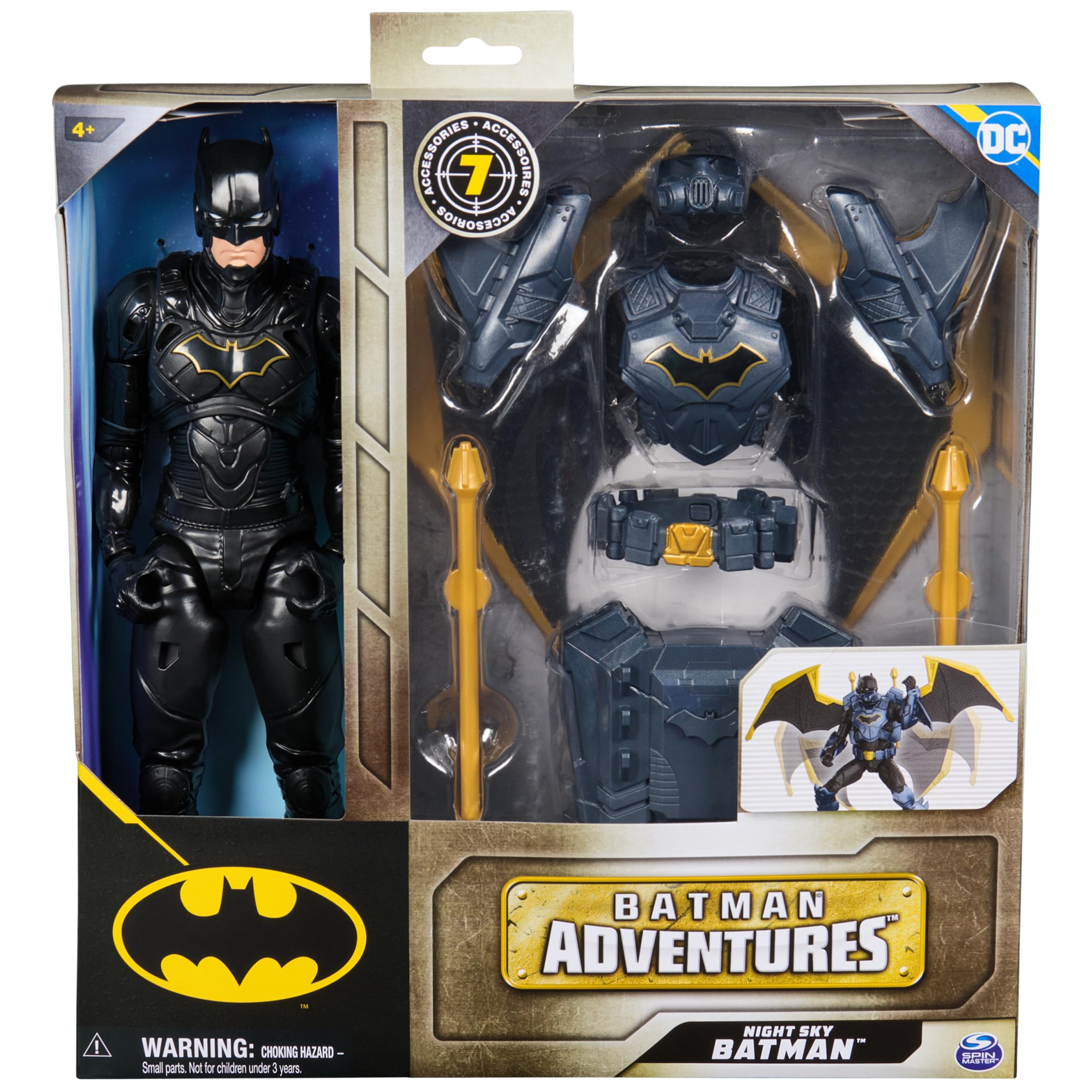 Spin Master DC Comics Night Sky Batman Action Figure - 30cm, 17 Points of Articulation, Expandable Wings | Ages 3+ 2