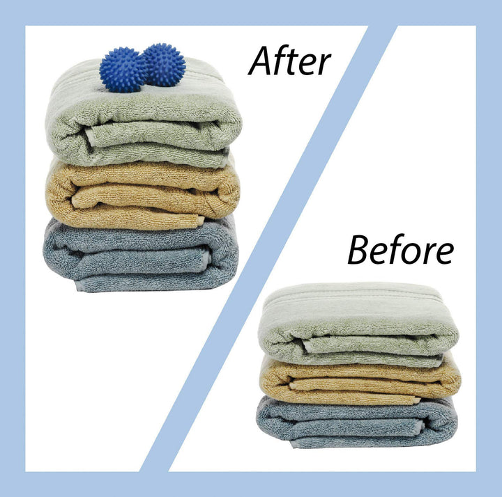 Whitmor - Dryer Balls Set of 4 Reusable Non-Toxic Laundry Dryer Balls for Faster Drying & Softening - Blue