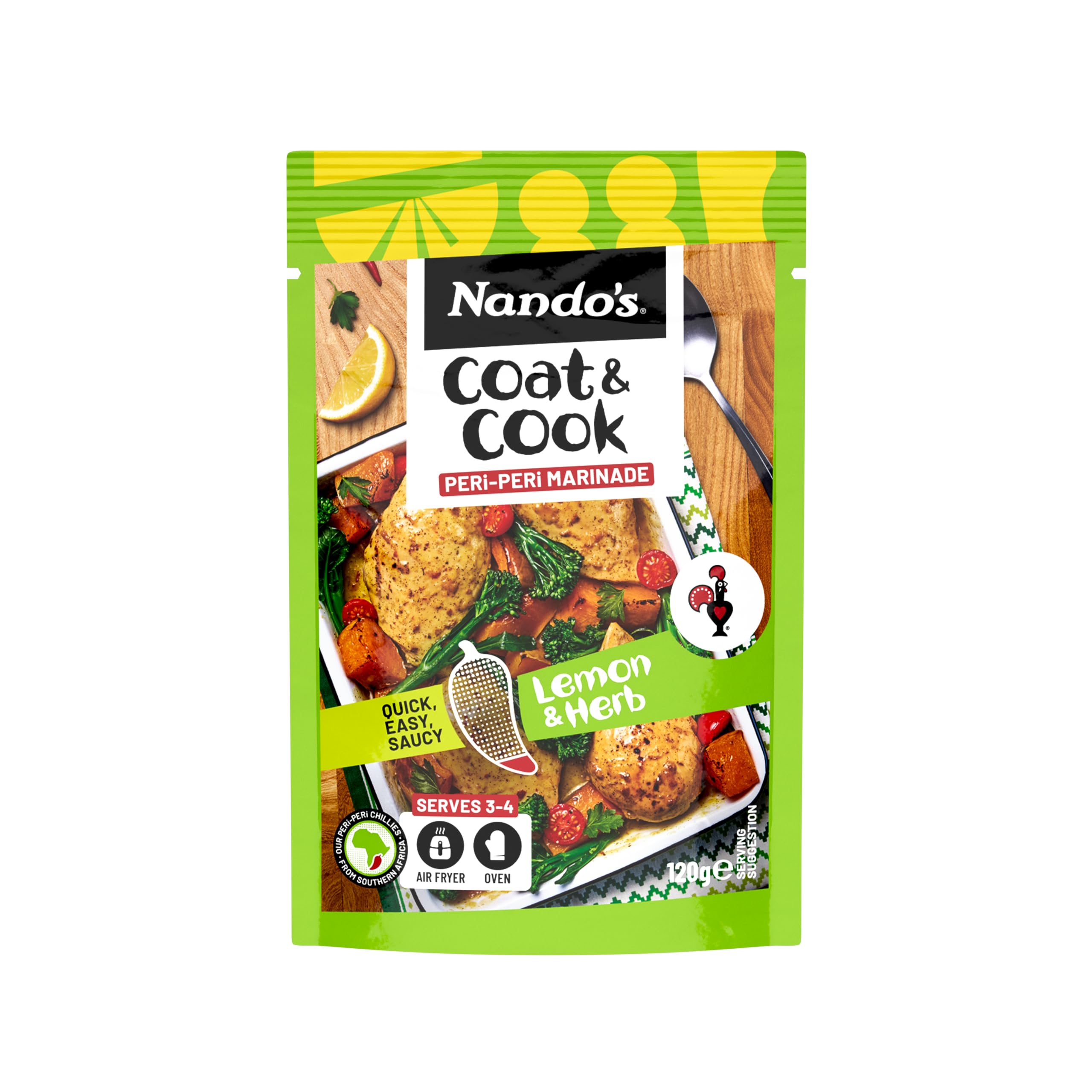 Nando's Lemon & Herb Marinade - Zesty Flavor for Grilling, Baking, or Stir-Frying | 120g