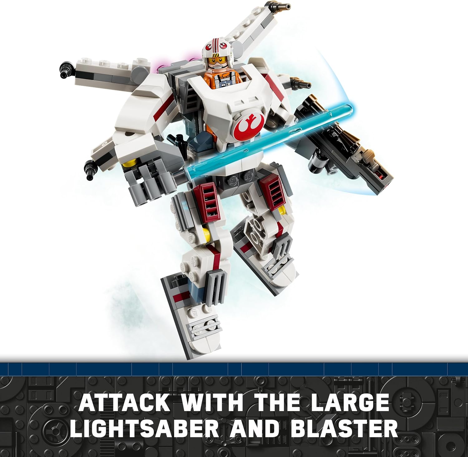 LEGO Star Wars Luke Skywalker X-Wing Mech Building Set - Posable Action Figure with Lightsaber for Kids 6+ 6