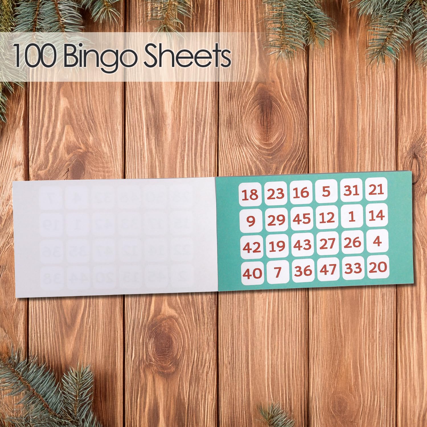 Talking Tables Posing Santa Bingo Game, 100 Sheets Score Pad, Christmas Family Card Game 8