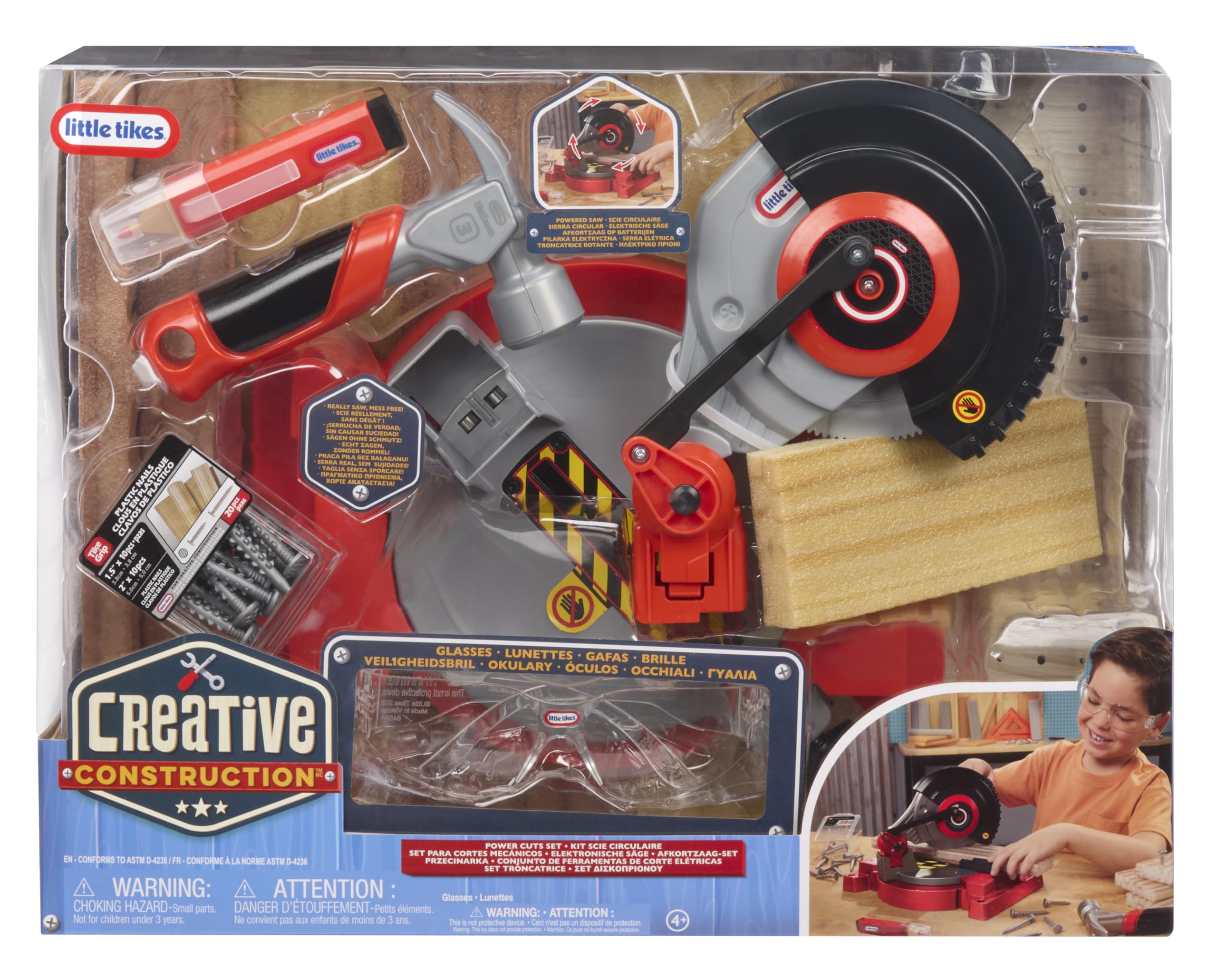 Little Tikes Creative Construction Power Cuts Set - 120-Piece Building Playset for Kids 3+ 3