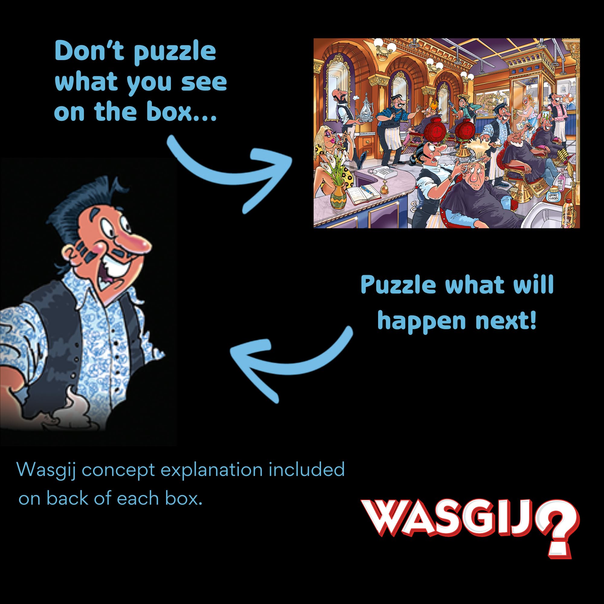 Jumbo Wasgij Mystery 27 - A Close Shave 1000 Piece Jigsaw Puzzle 5
