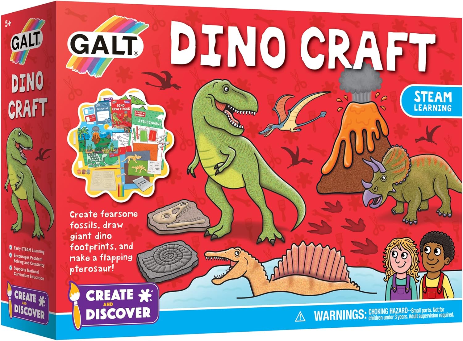 Galt Dino Craft Kit - Educational STEAM Craft Set for Kids Ages 5-10 1