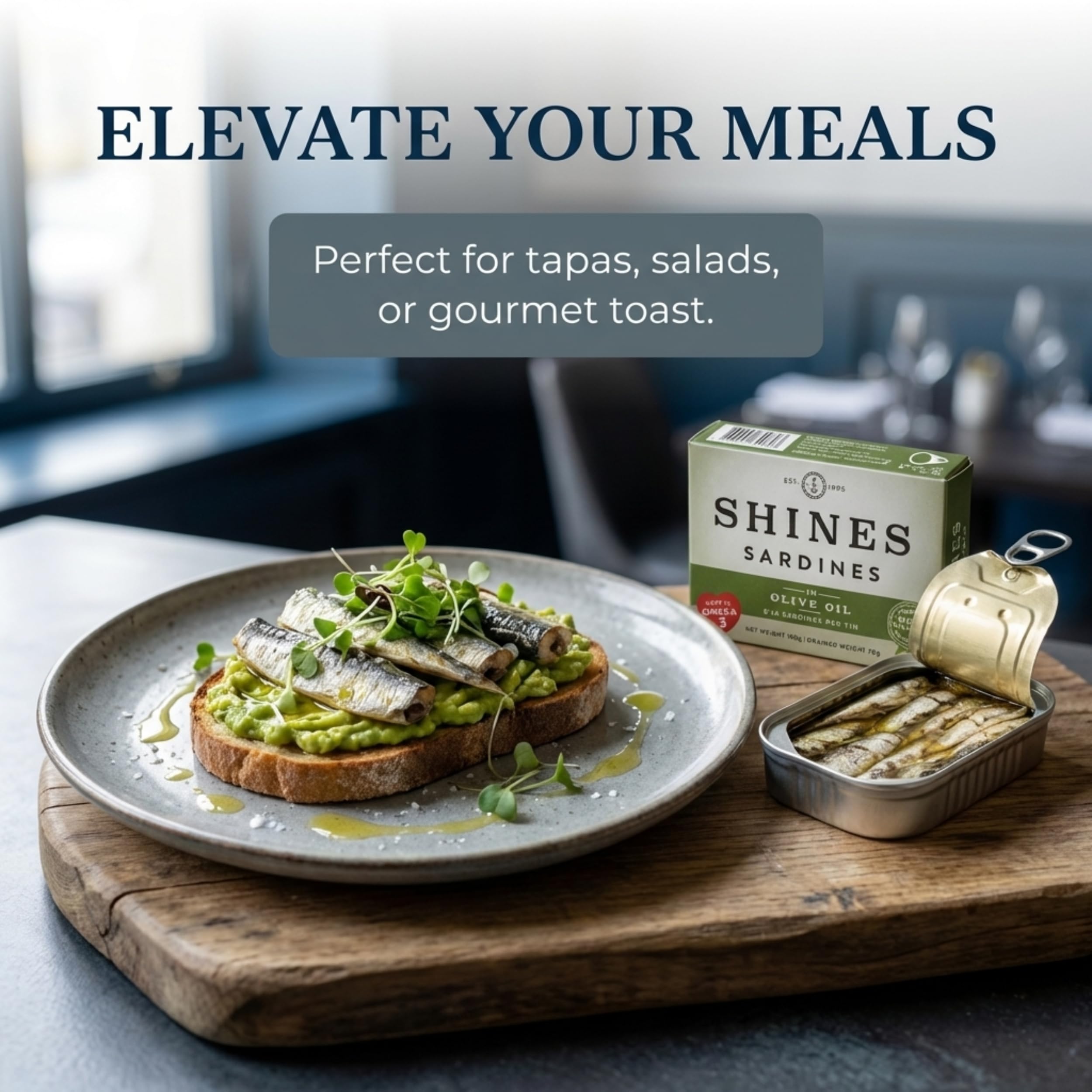 Shines Sardines in Olive Oil - 106g Can | Ready to Eat | Keto Friendly 3