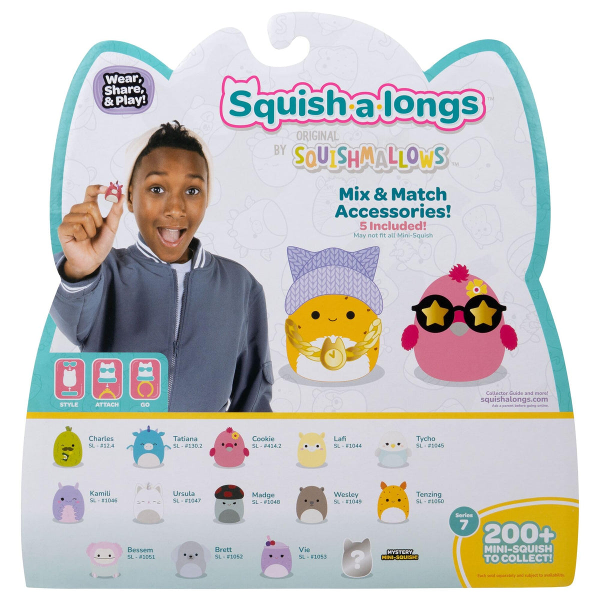 Squish-a-longs Mini-Squish 14-Pack (Wave 7, Style 2) - 1-Inch Figures - Ages 6+
