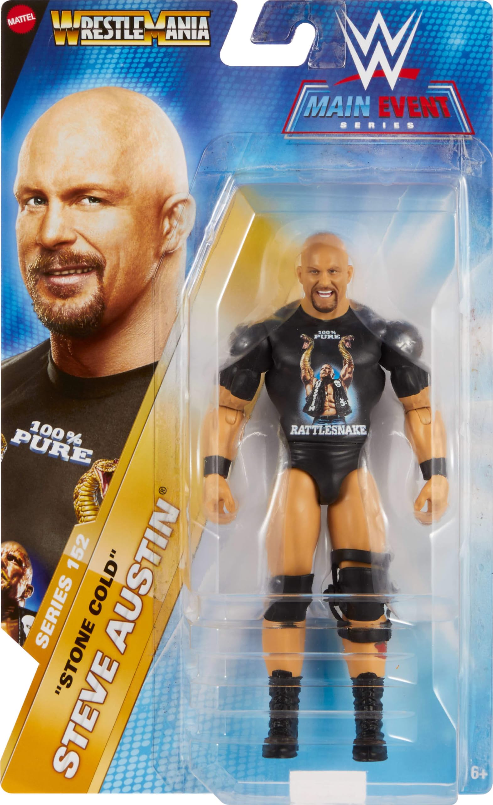 Mattel WWE “Stone Cold” Steve Austin Action Figure - 6-Inch Scale with TrueFX Detail, 10-Point Articulation 8