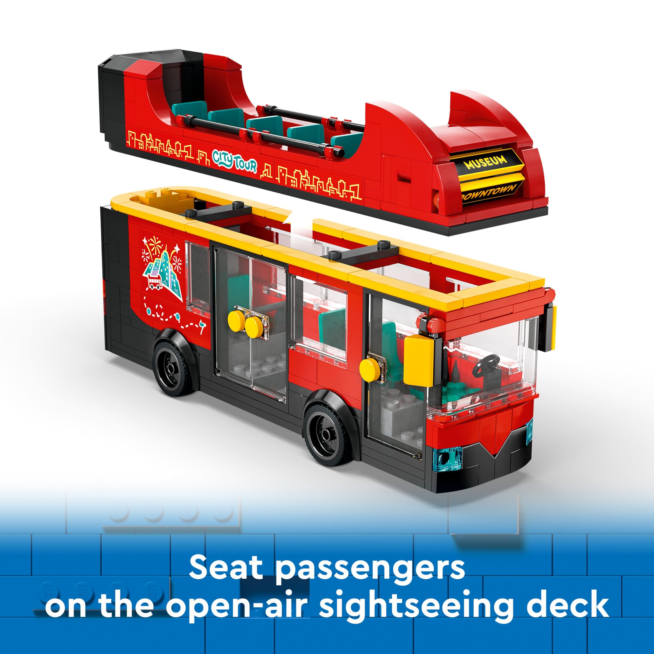 LEGO City Red Double-Decker Sightseeing Bus 60407 Building Set for Ages 7+ 4