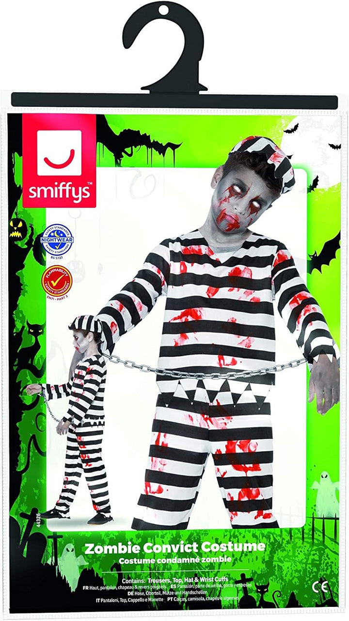 Smiffys Zombie Convict Costume - Medium (Ages 7-9) (44326S)