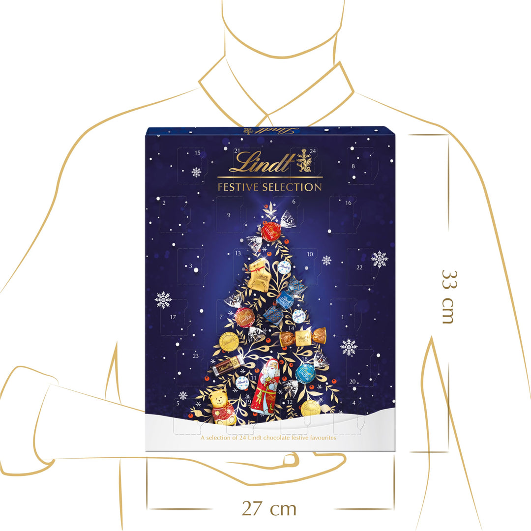 Lindt Festive Selection Advent Calendar 2025 – 24-Day Chocolate Countdown, 289g
