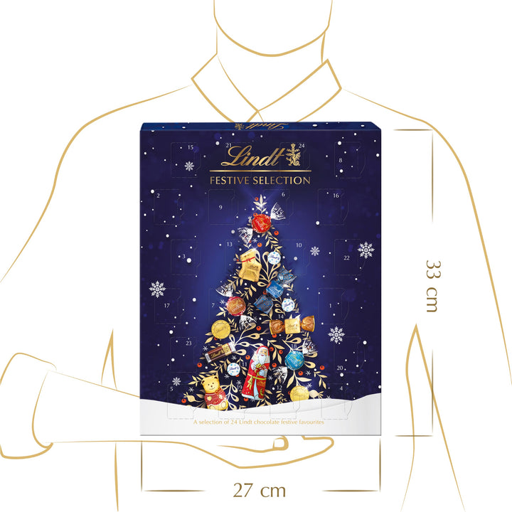Lindt Festive Selection Advent Calendar 2025 – 24-Day Chocolate Countdown, 289g