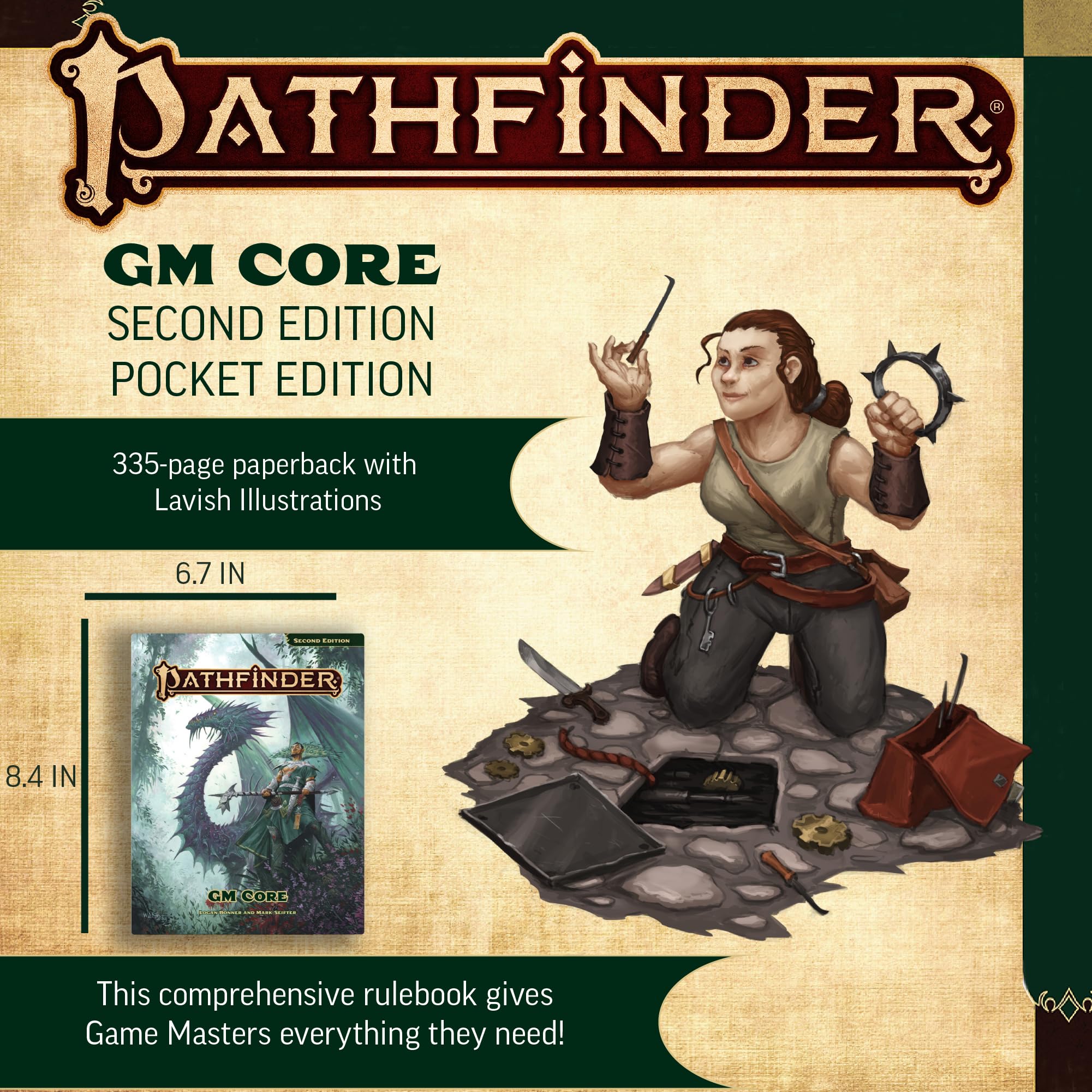 Paizo Pathfinder GM Core Pocket Edition (P2) | 336-Page RPG Reference | Ages 16+