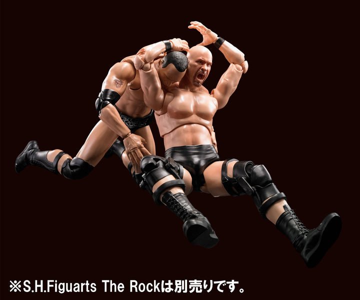 Tamashii Nations WWE Stone Cold Steve Austin S.H.Figuarts Action Figure - Fully Articulated Collectible for Ages 14+