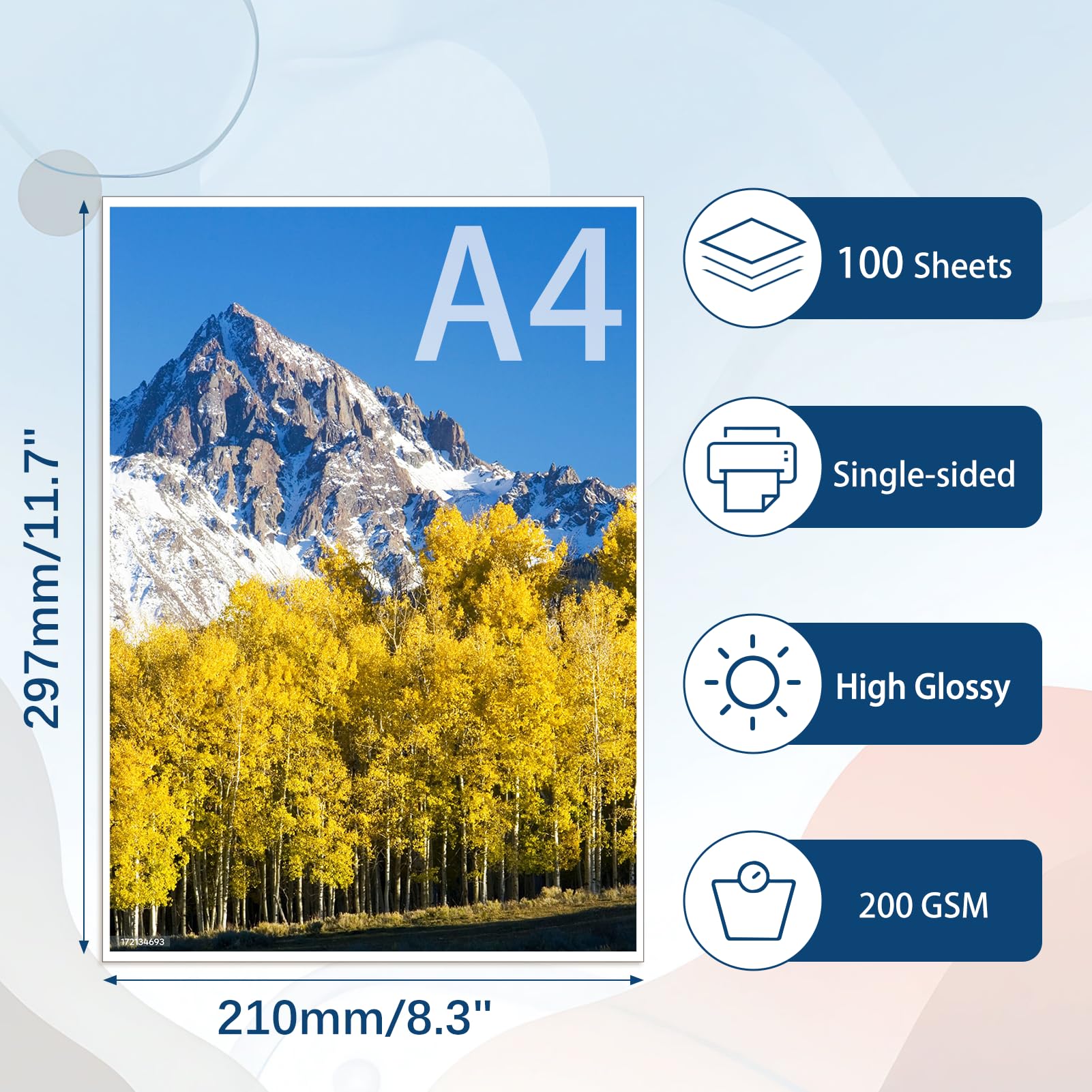 Ditwis Photo Paper - 100 Sheets A4 Glossy, 200 GSM Premium Quality for Inkjet Printing 2