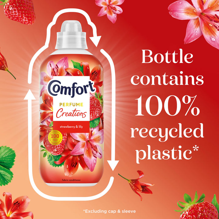 Comfort - Perfume Creations Strawberry & Lily Fabric Conditioner (900 ml)