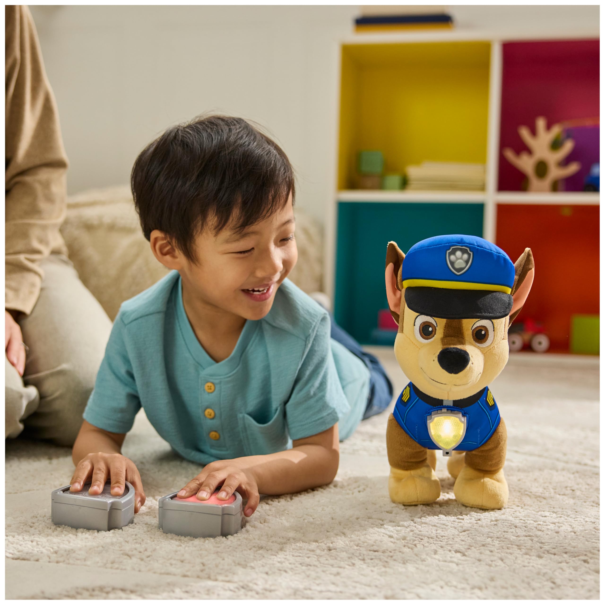 Paw Patrol Chase Interactive Plush Toy - 75+ Sounds & Phrases | 12 Inches | Ages 3+ 5