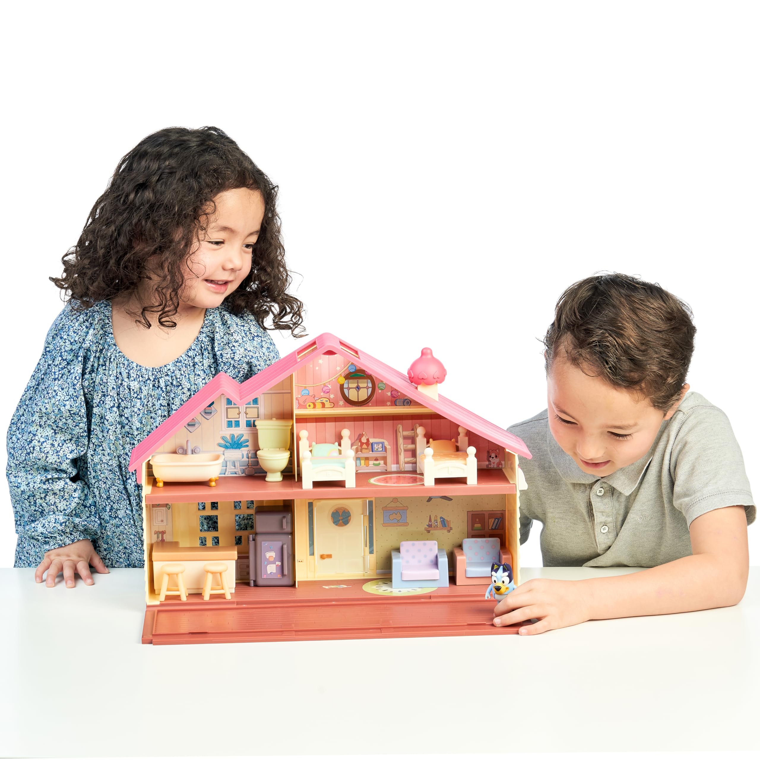 Bluey Plastic Playset - Heeler Family Home with 1 Figure & Furniture Accessories | Ages 3+ 2