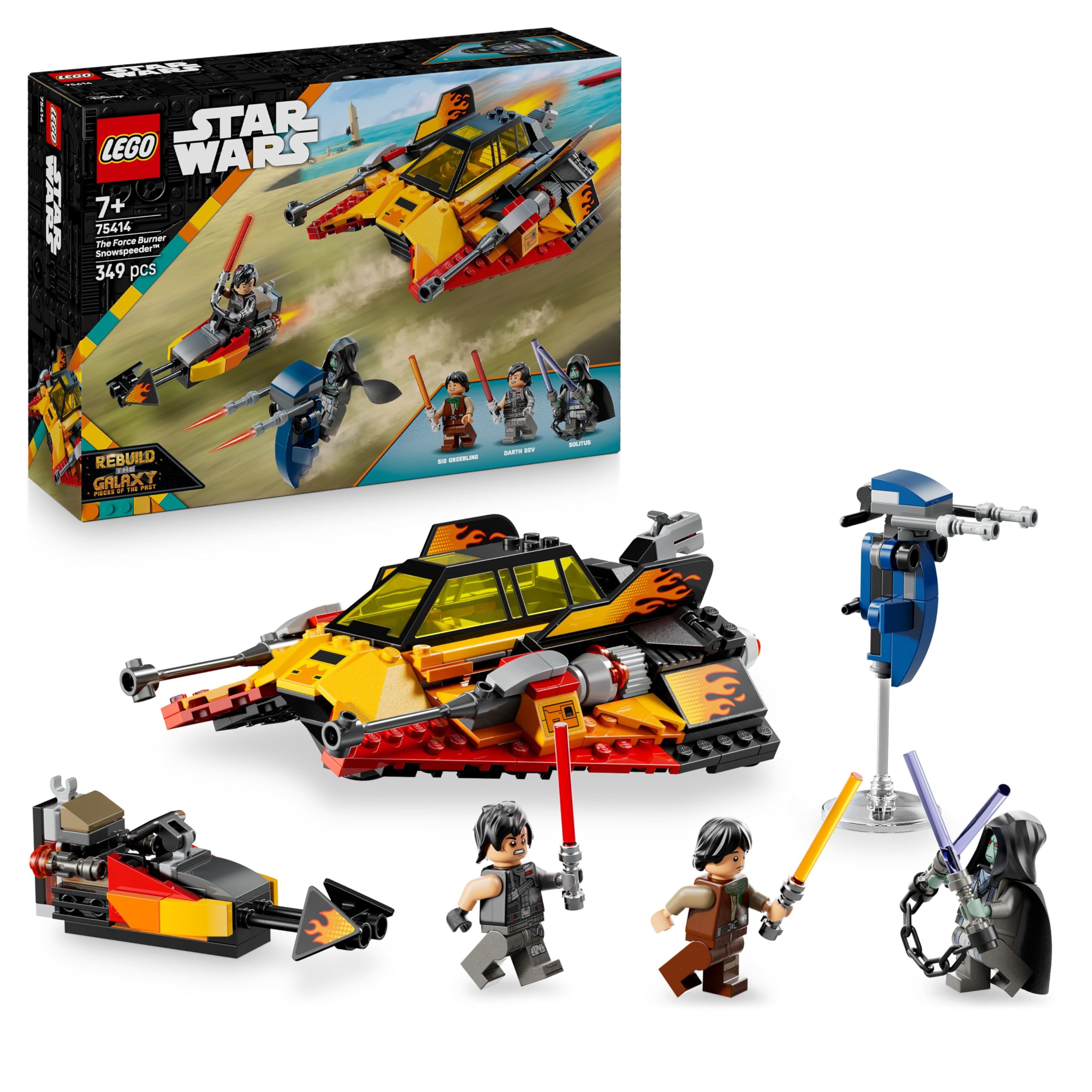 LEGO Star Wars 75414 The Force Burner Snowspeeder Building Set | Ages 7+