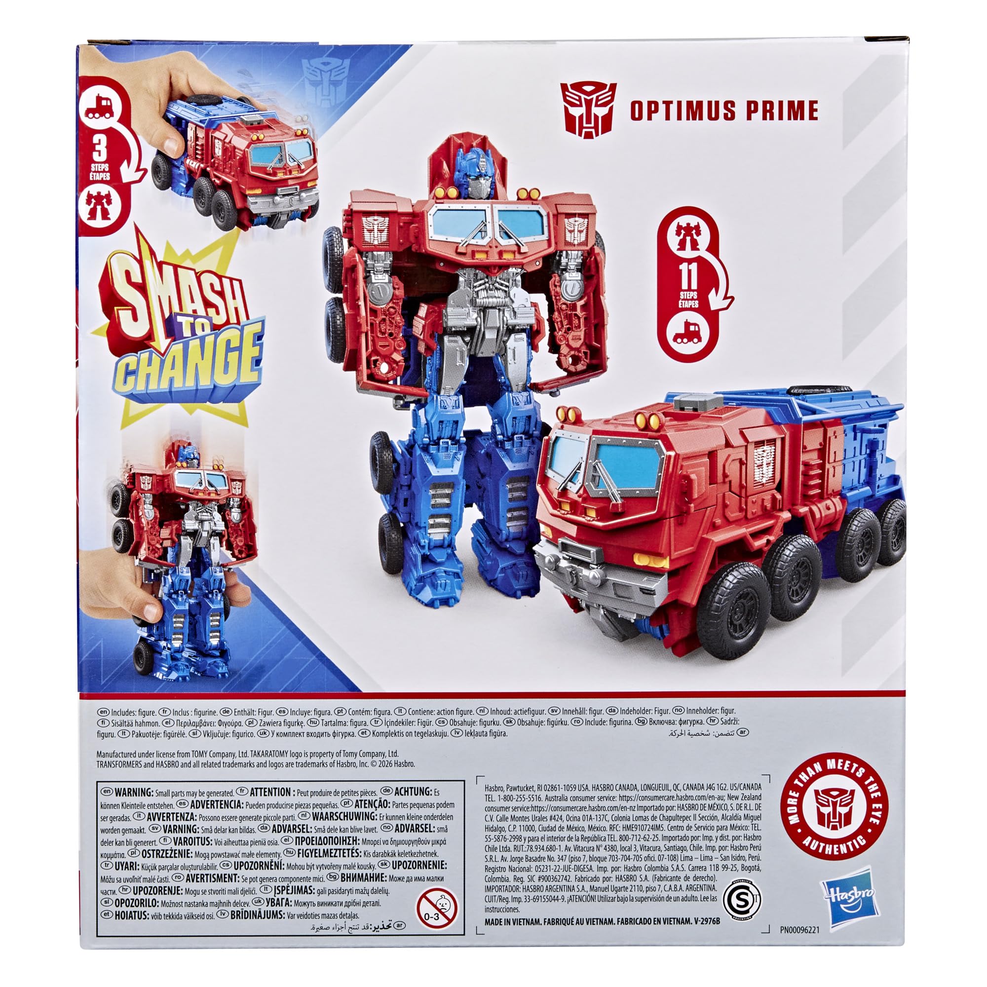 Transformers Optimus Prime Smash Changers Action Figure - 9 Inch Robot | Truck Conversion 5
