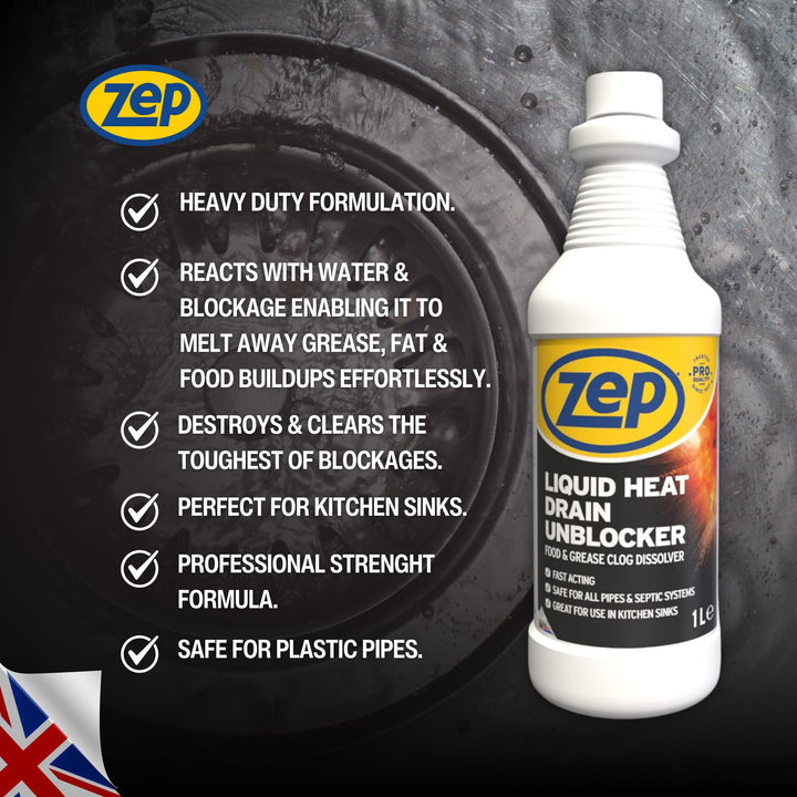 Zep Commercial - Liquid Heat Drain Unblocker