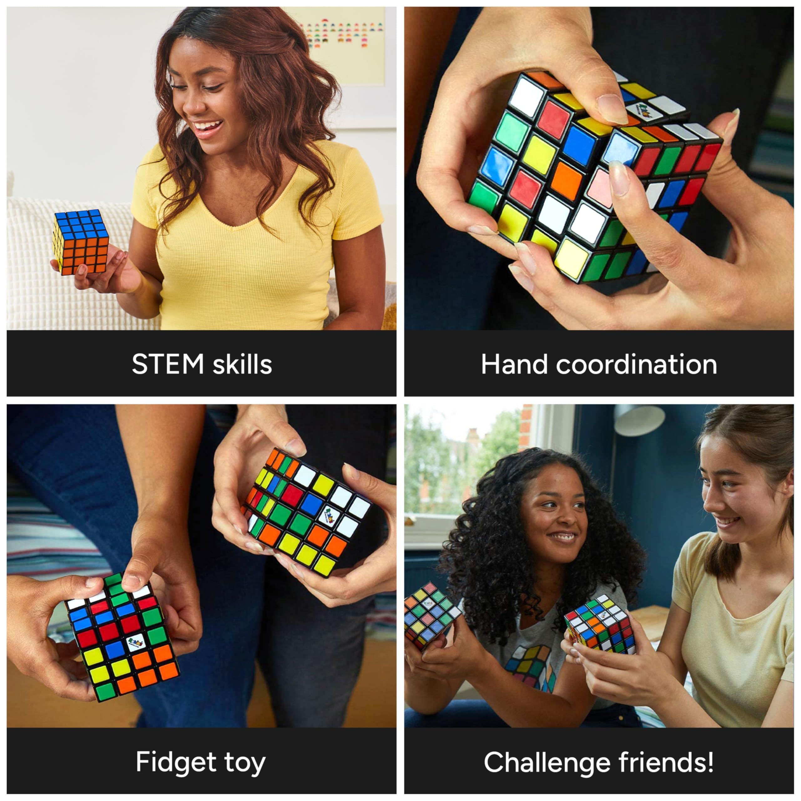 Rubik's Master 4x4 Sequential Puzzle Cube | Multicolor Plastic | Age 8-98 4