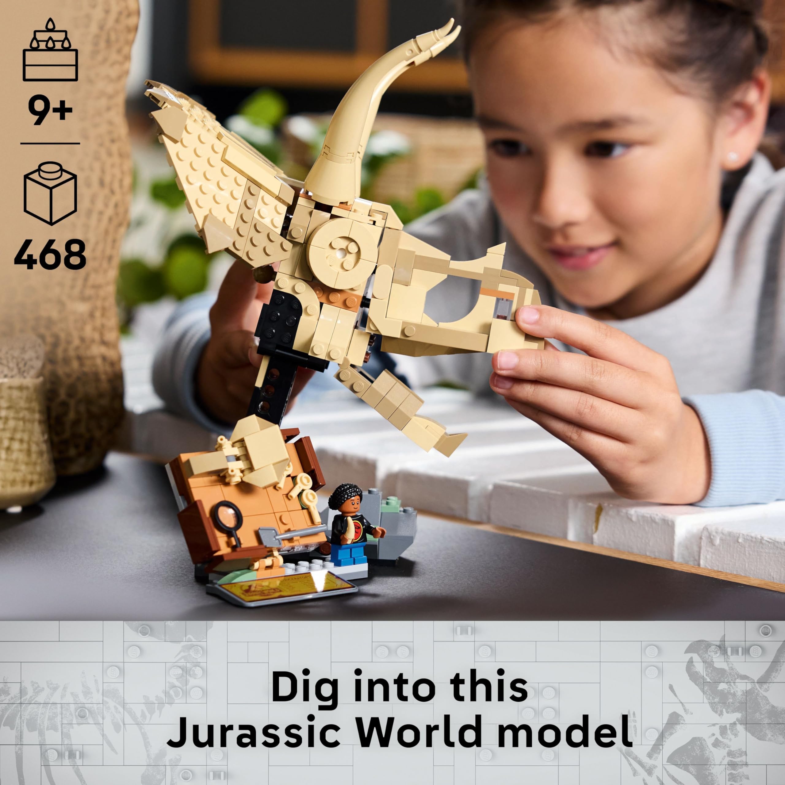 LEGO Jurassic World Dinosaur Fossils: Triceratops Skull Model 76969 Building Set for Ages 9+ 2